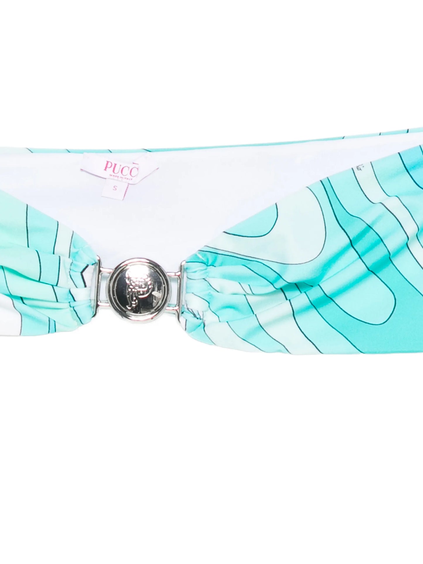 Mirmo-print bandeau bikini top