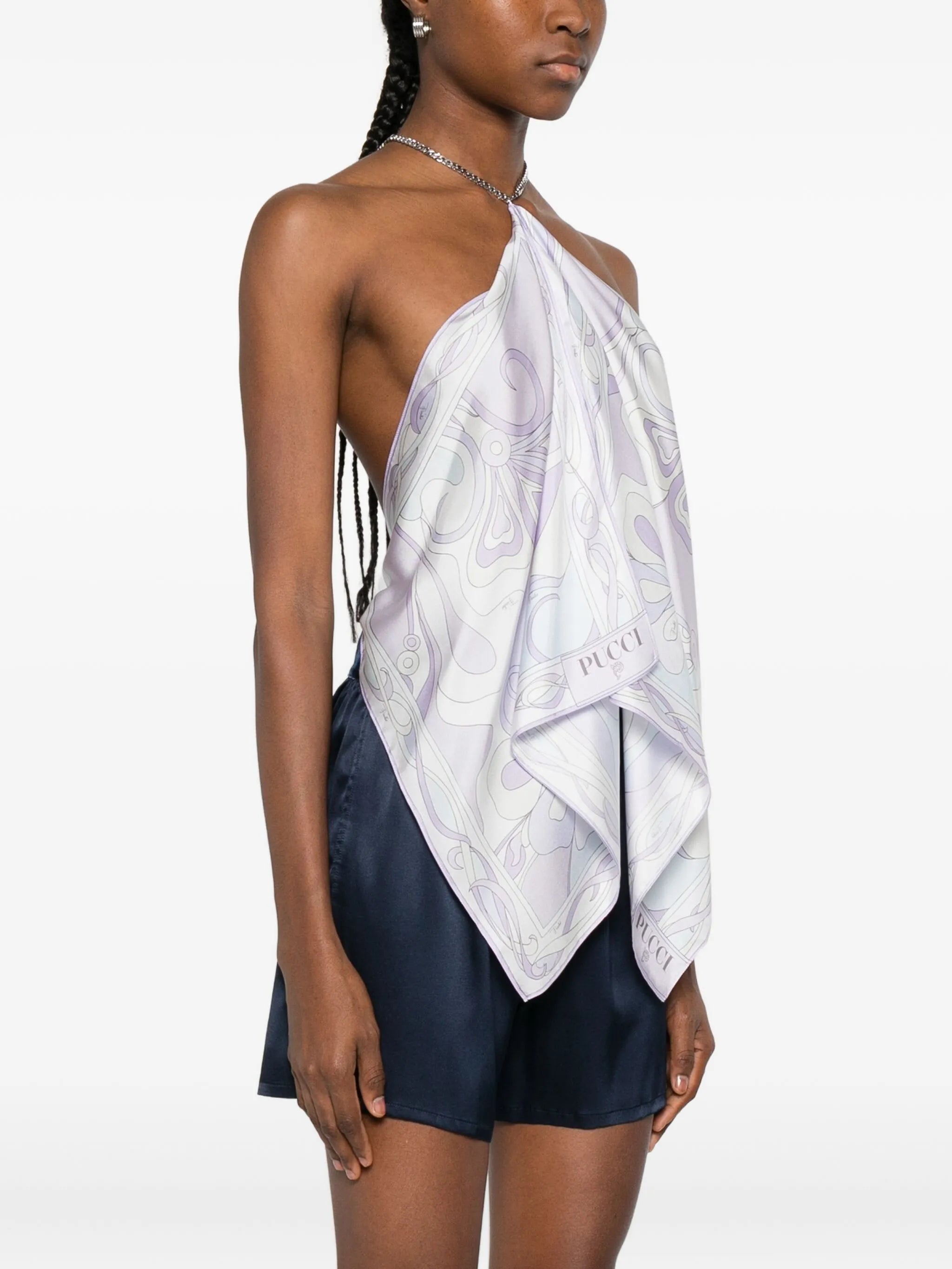 chain high-neck top