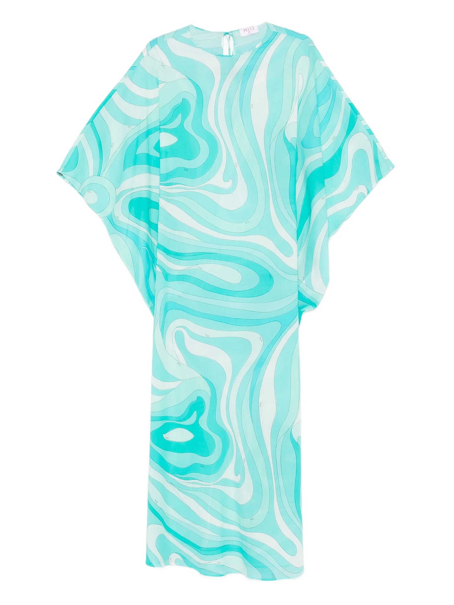 Marmo-print kaftan-style maxi dress