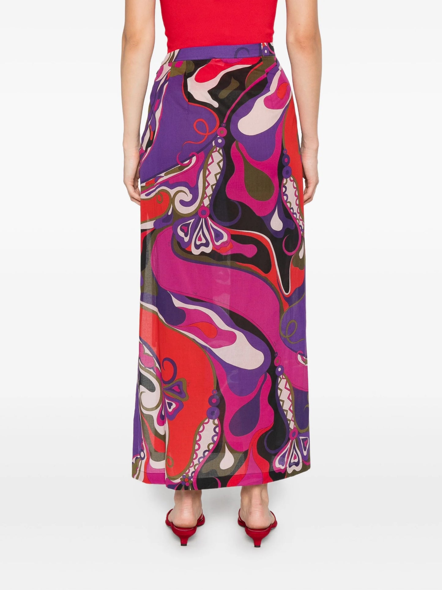 abstract-print maxi skirt