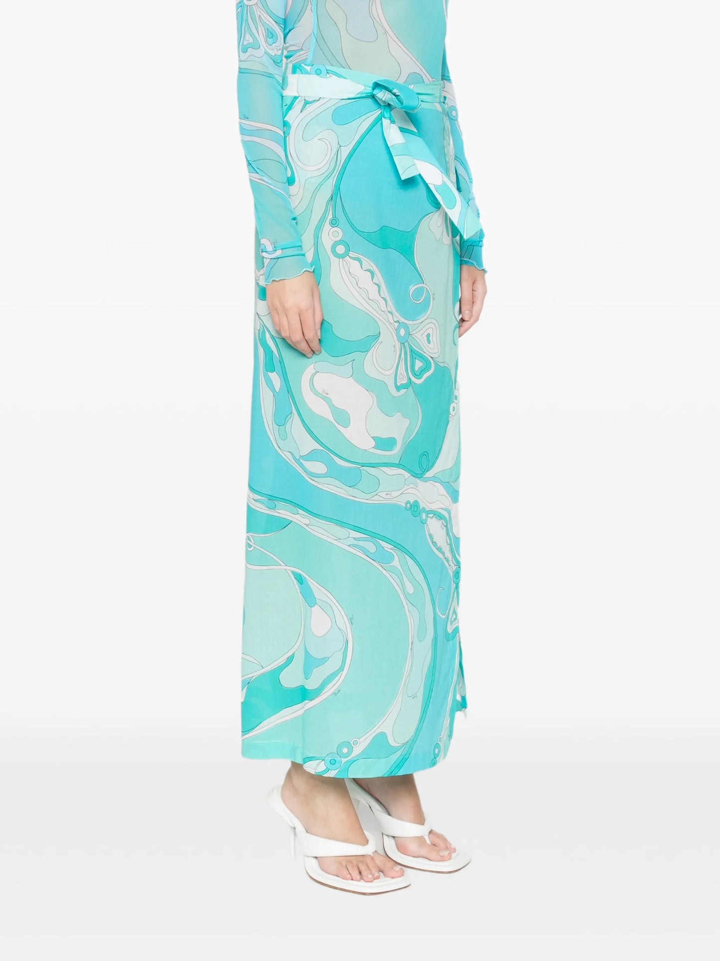 Orchidee side-tie cotton maxi pareo
