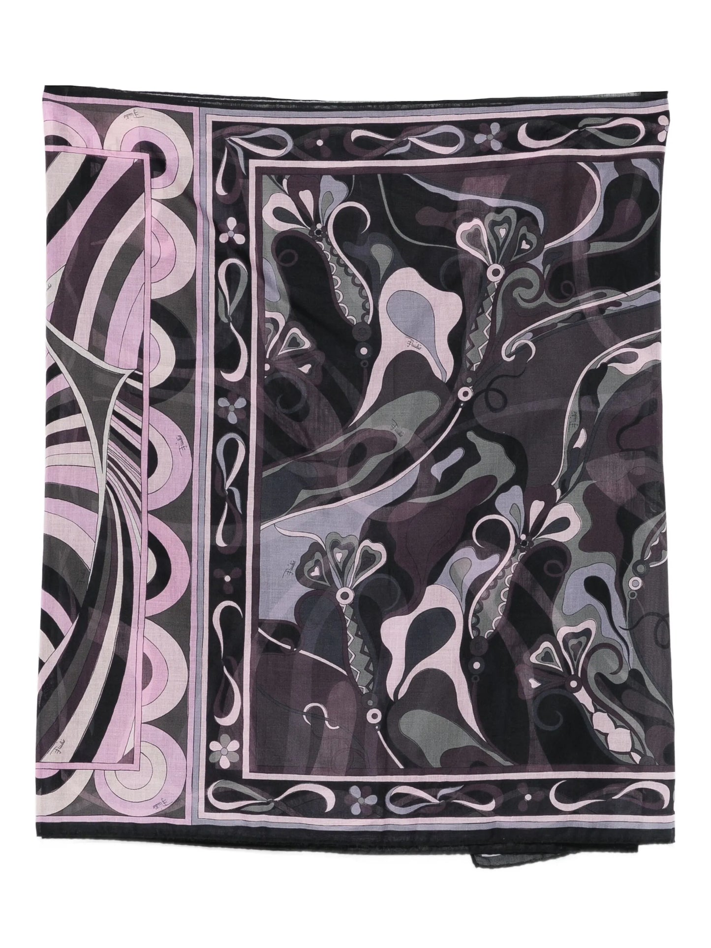 mixed-print sarong