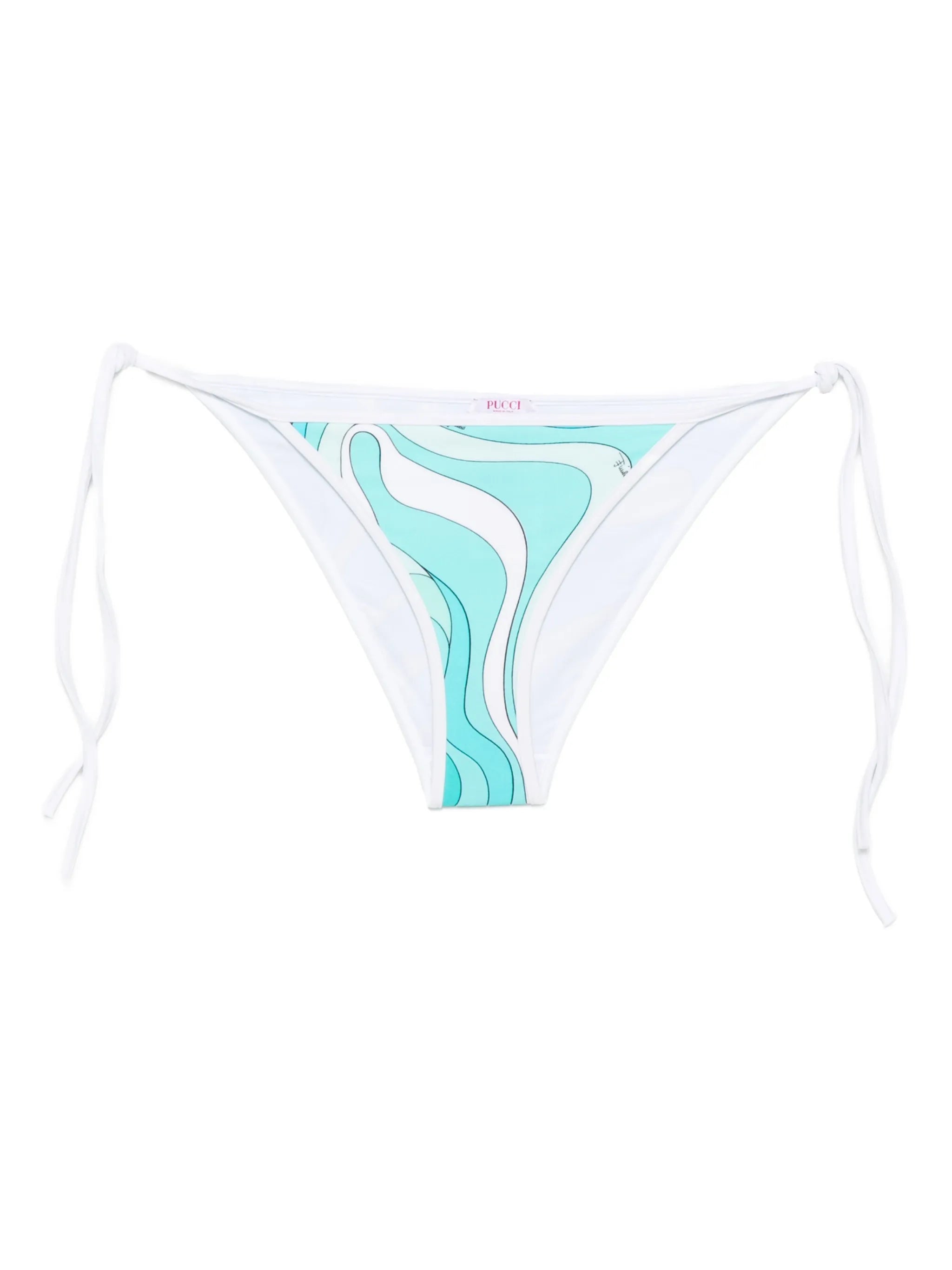 Marmo-print bikini bottom