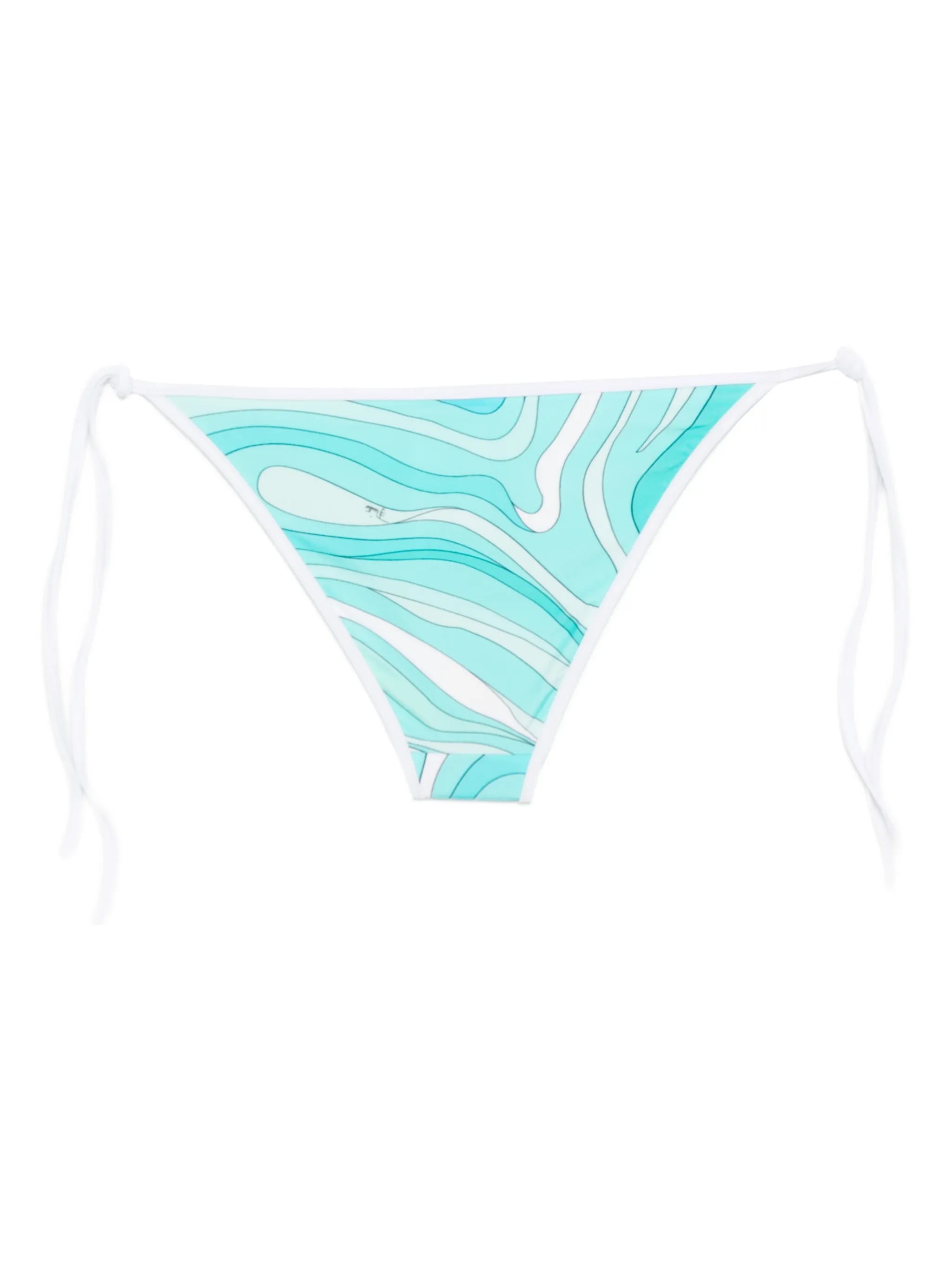 Marmo-print bikini bottom