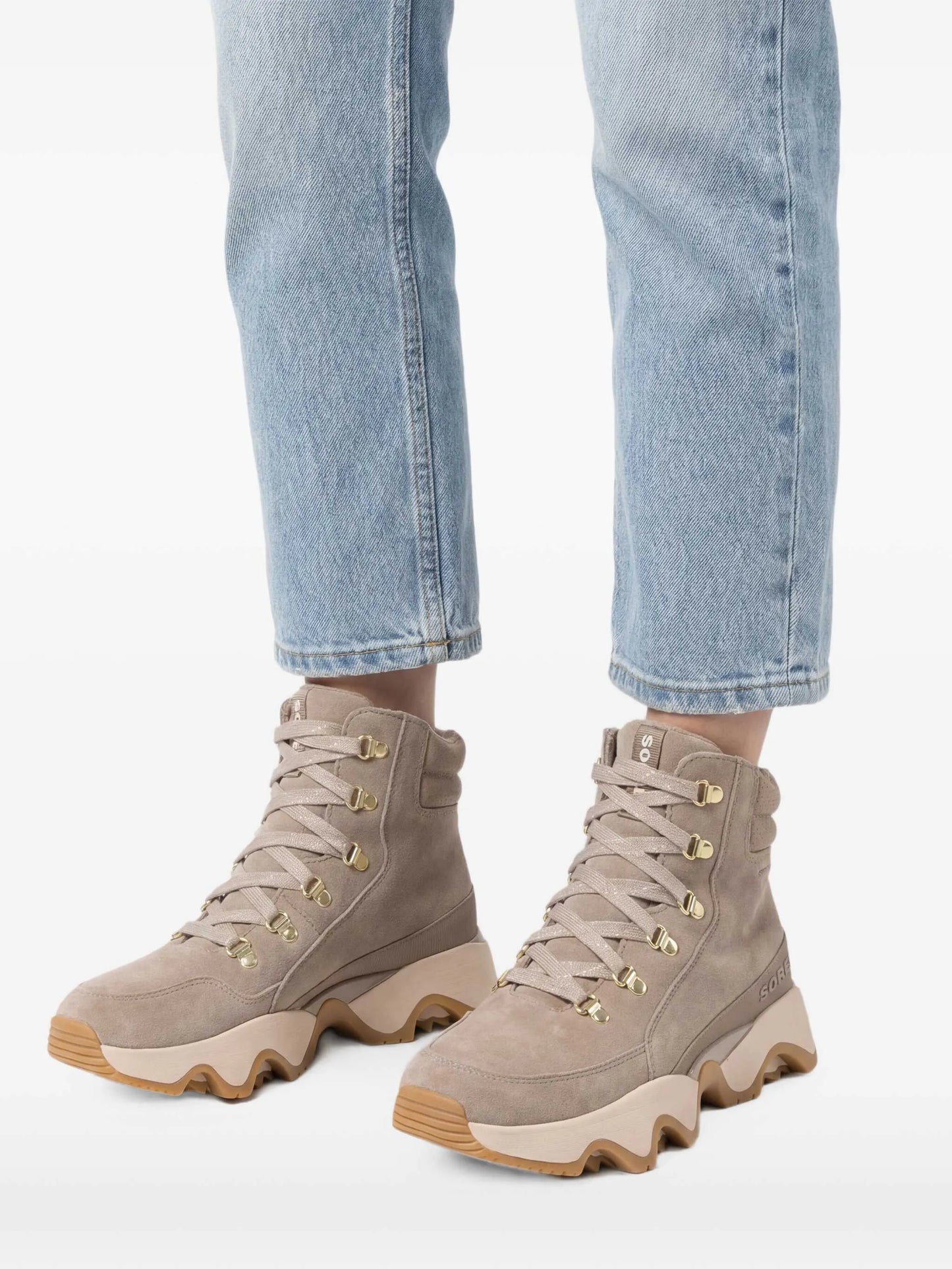 Kinetic™ lace-up chunky-sole combat boots