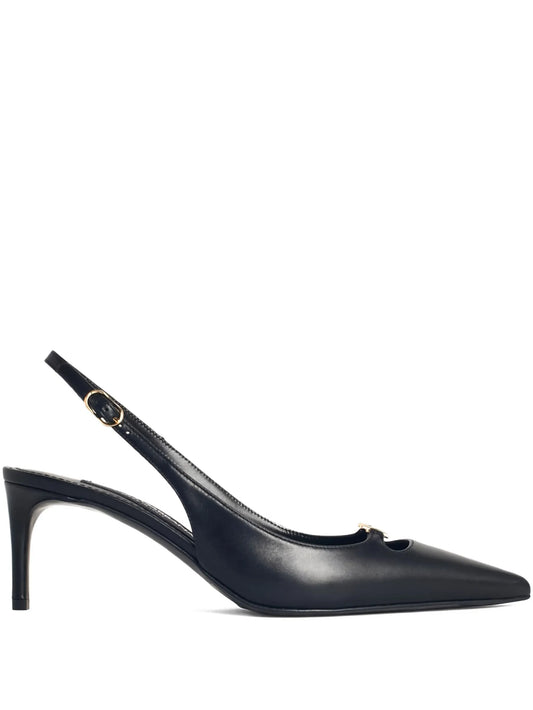 70mm slingback logo pumps