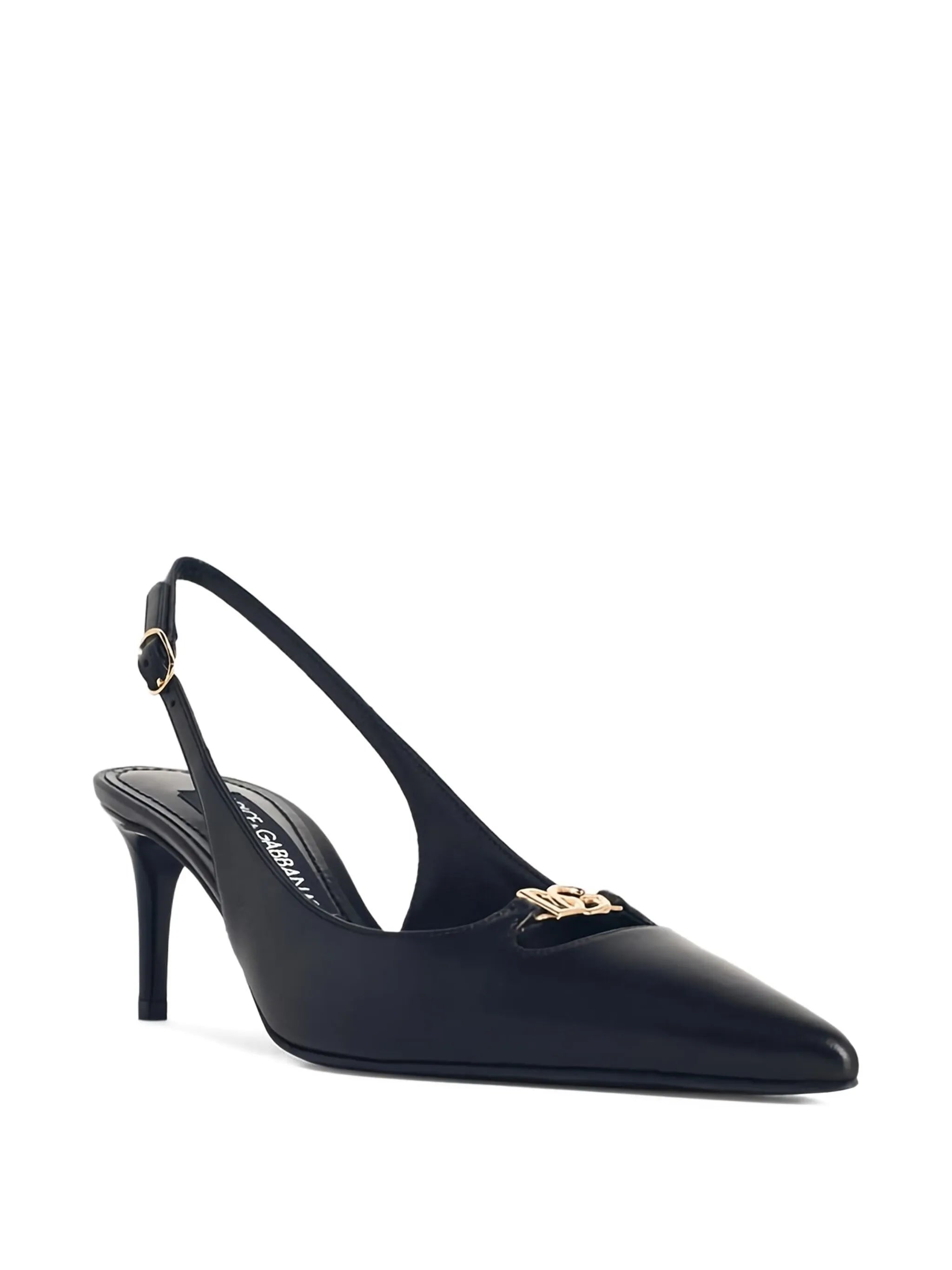 70mm slingback logo pumps