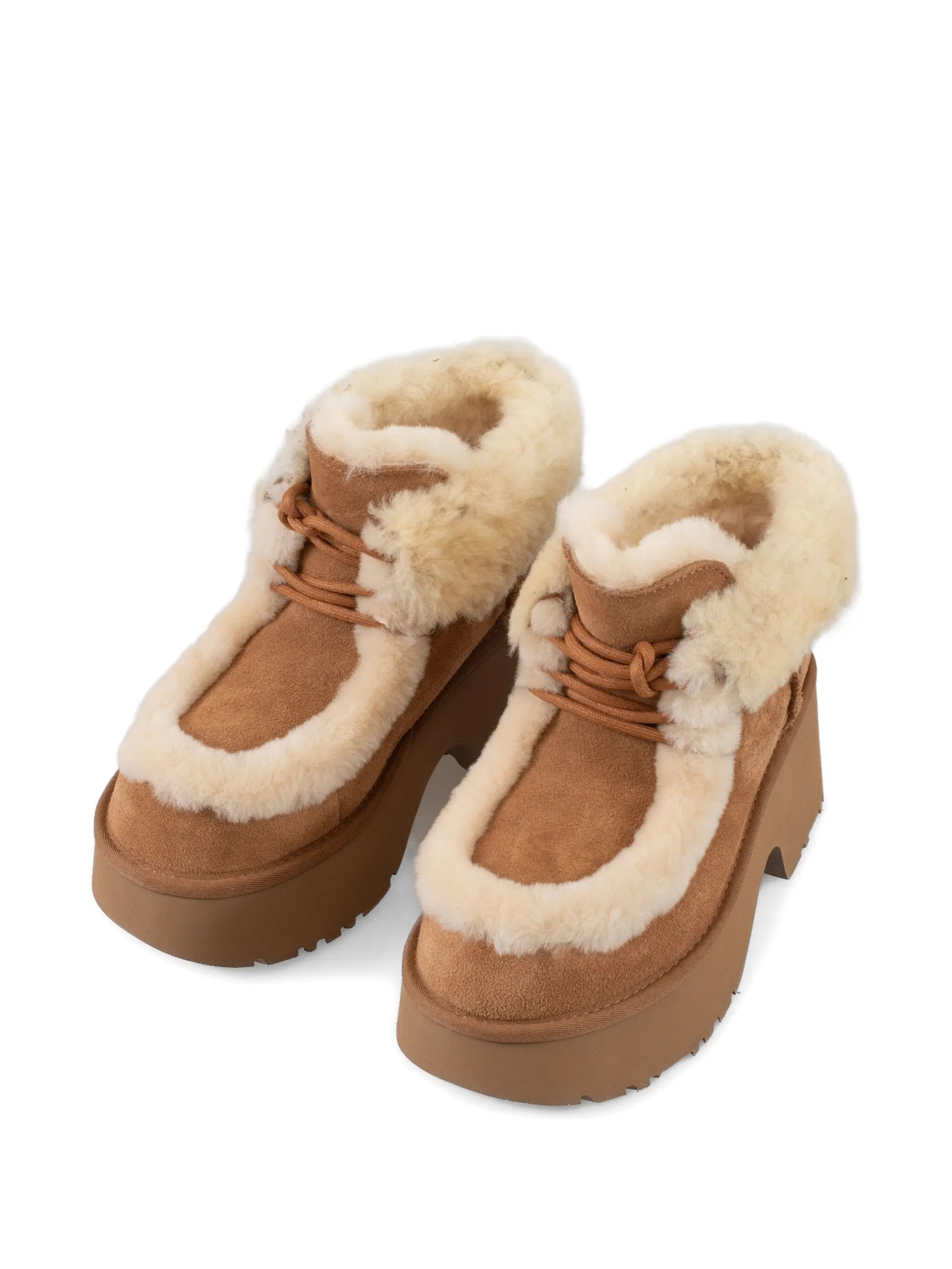 Esmee shearling lace-up boots