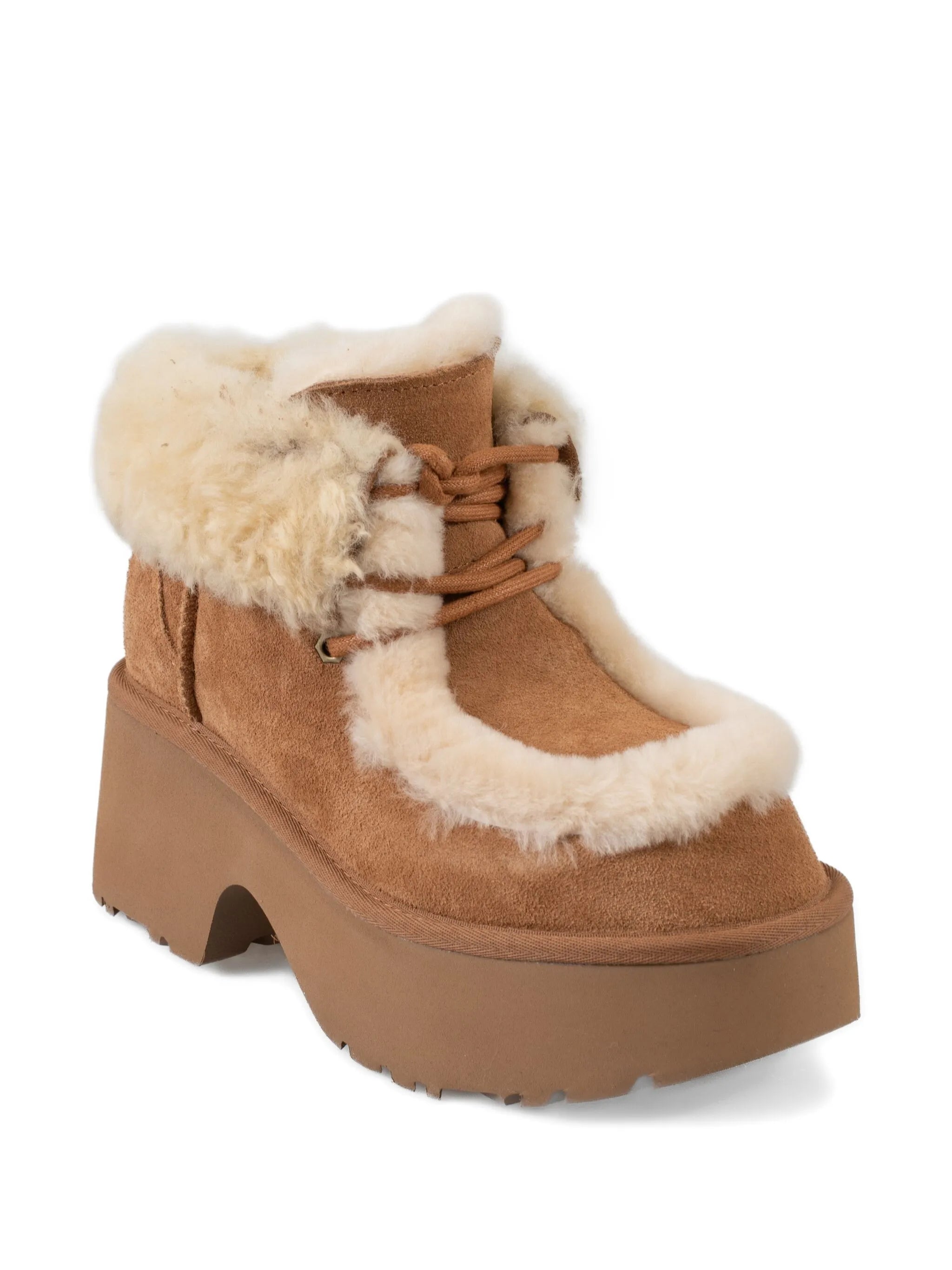 Esmee shearling lace-up boots