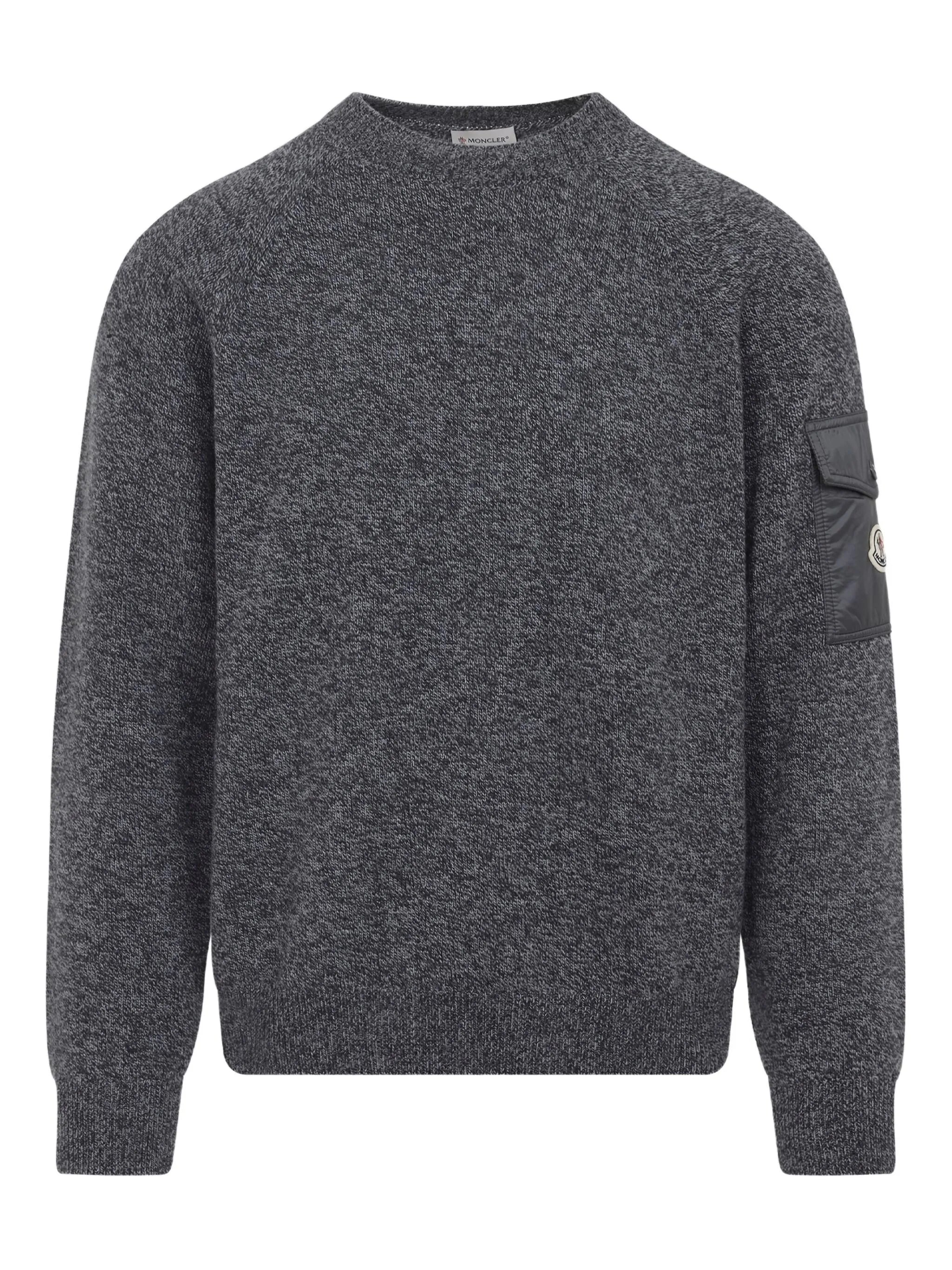 patch-pocket wool sweater