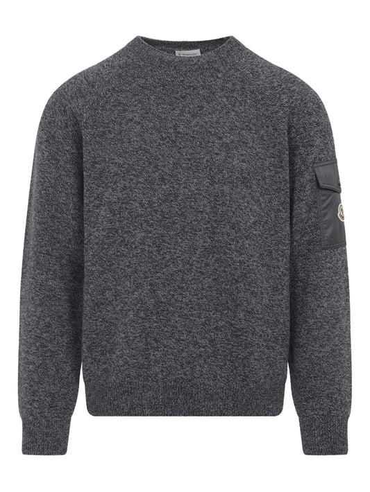 patch-pocket wool sweater