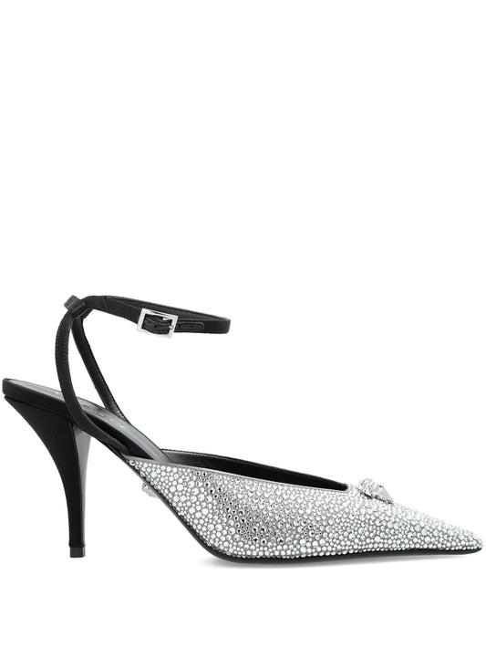85mm Crystal La Medusa slingback pumps