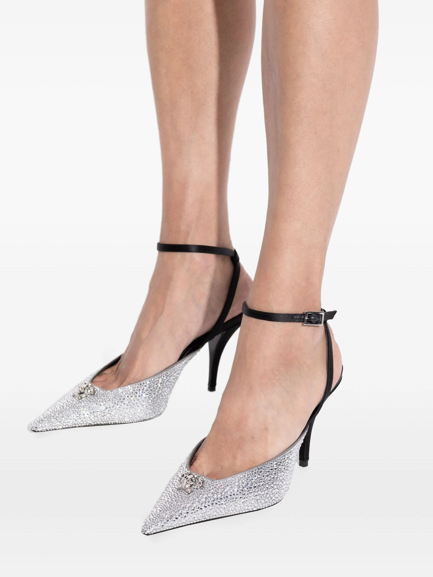 85mm Crystal La Medusa slingback pumps