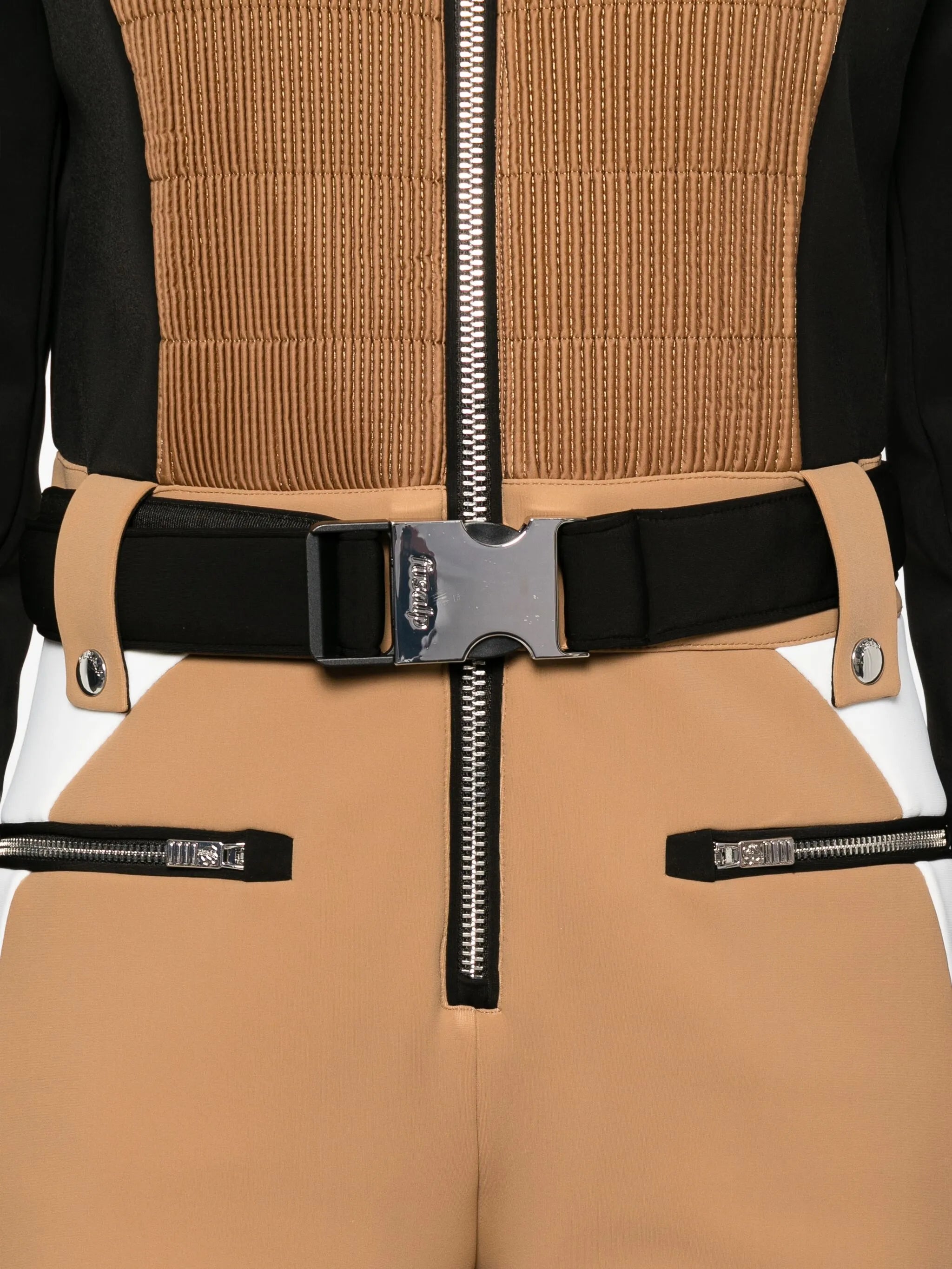 Jorket belted panelled ski suit