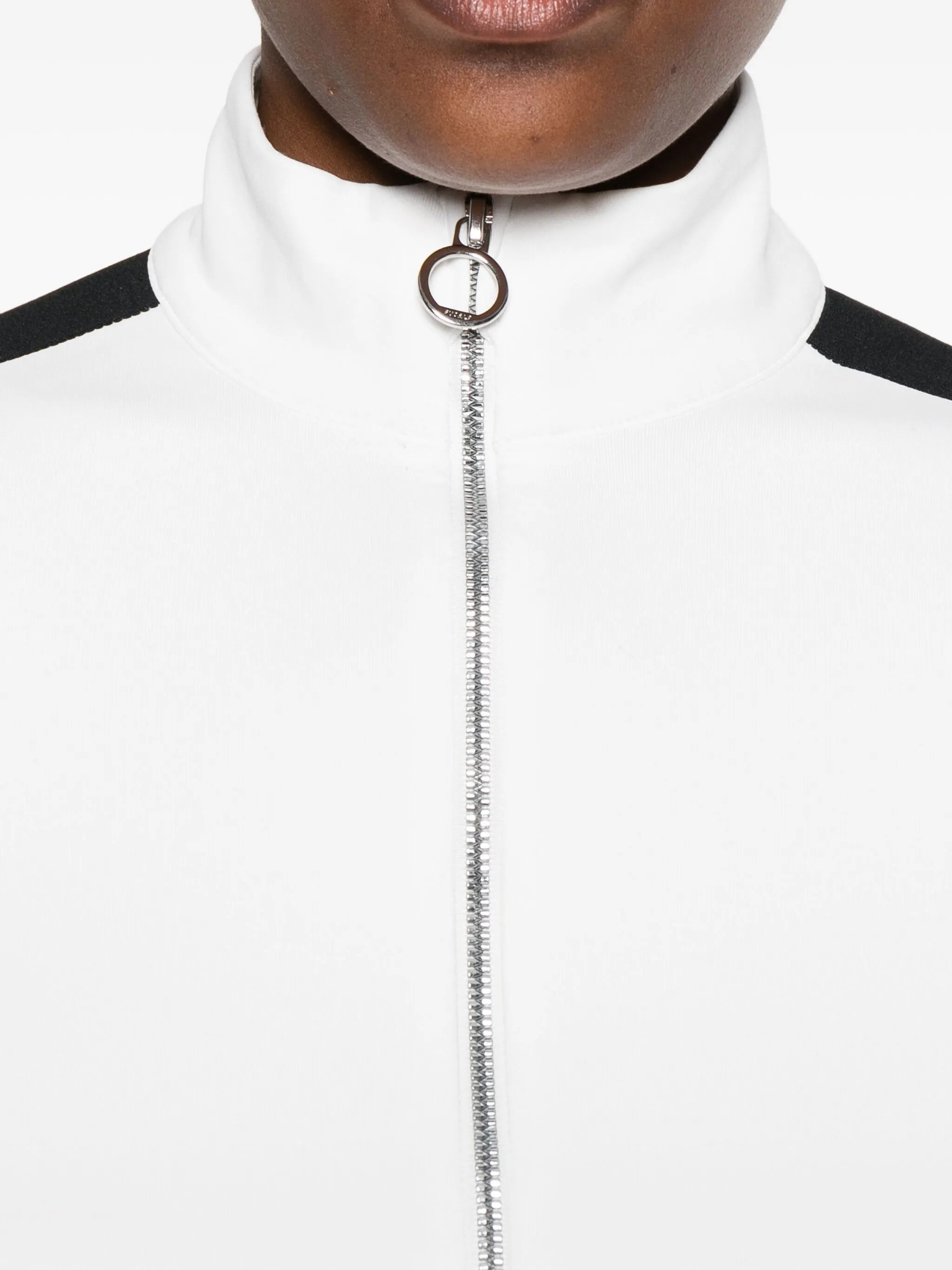 Negam side-stripe zip-neck ski top