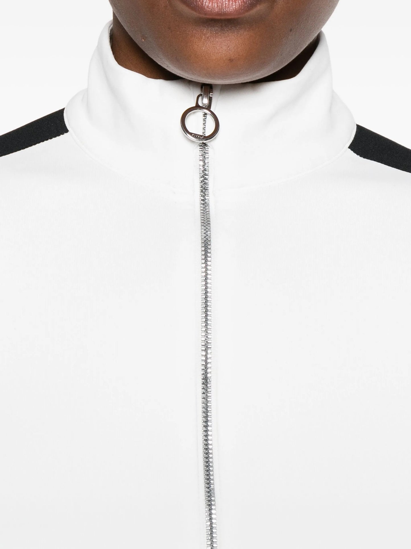 Negam side-stripe zip-neck ski top