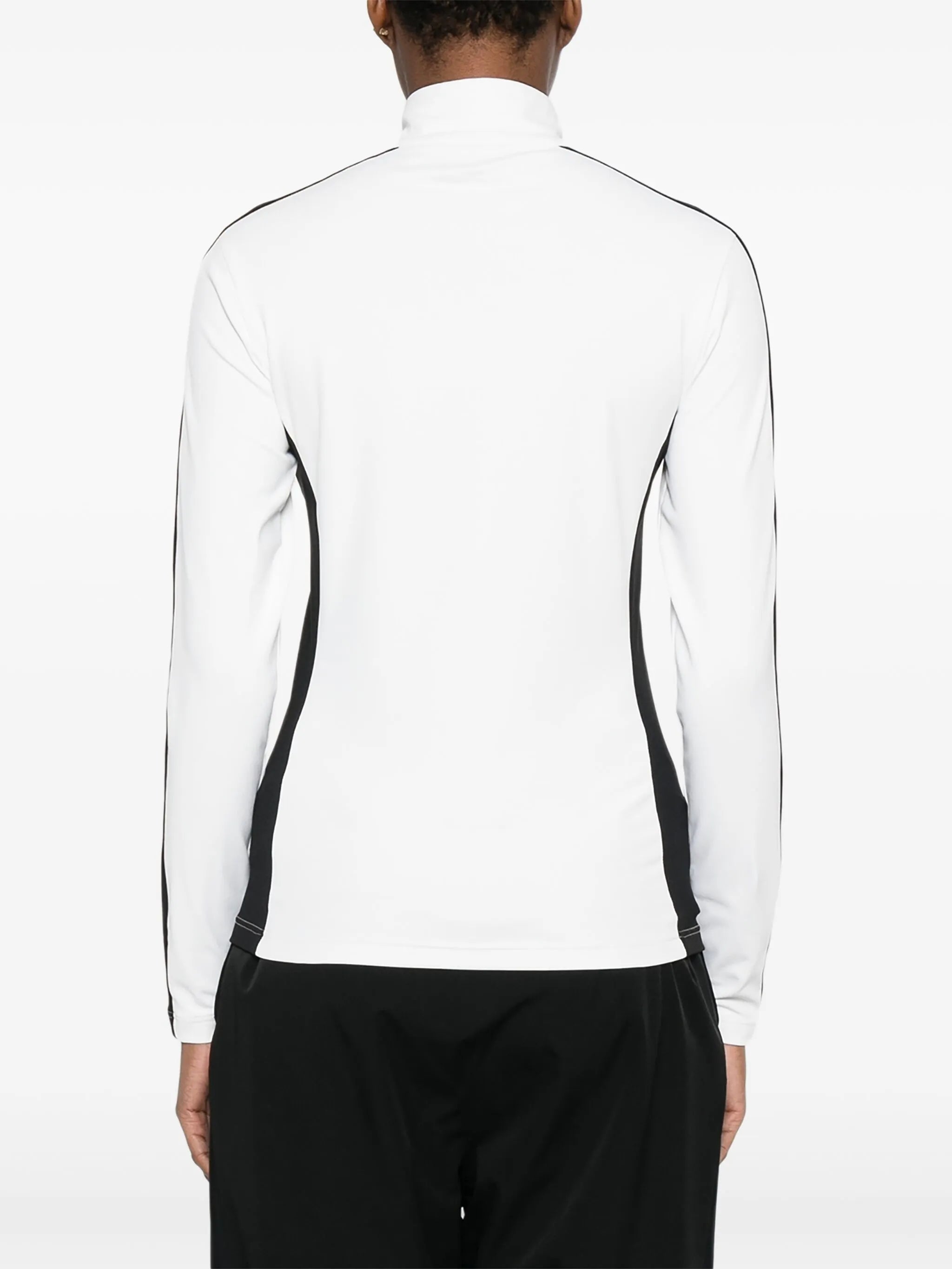 Negam side-stripe zip-neck ski top