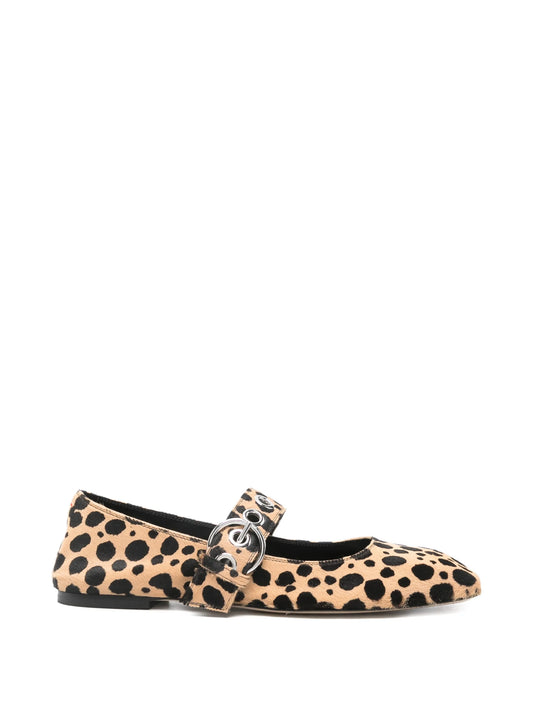 Uma leopard-print Mary-Janes ballerina
