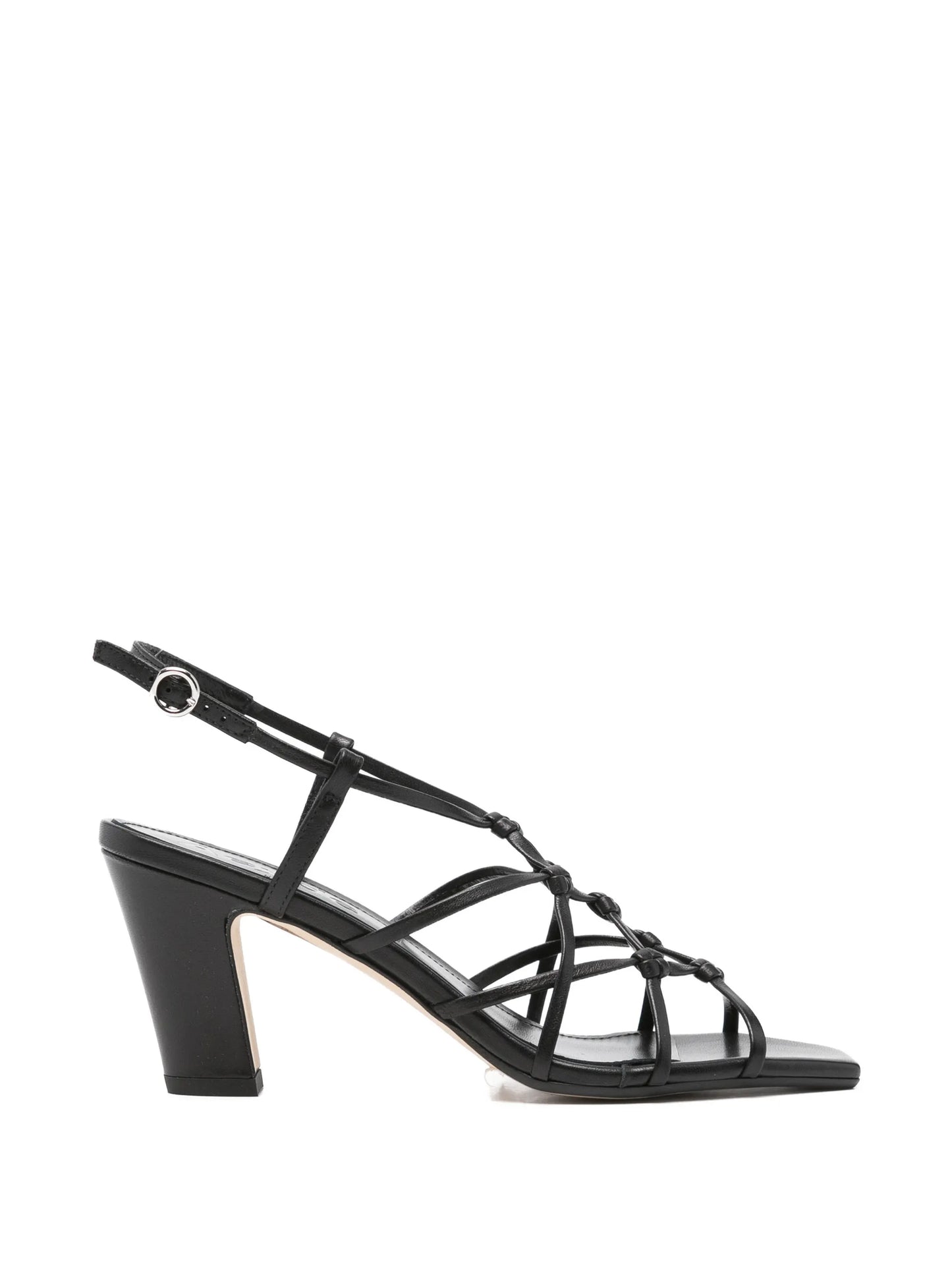 Acacia nappa leather heel sandals