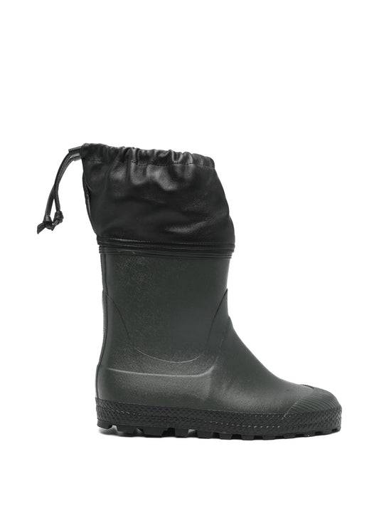 drawstring city rain leather boots