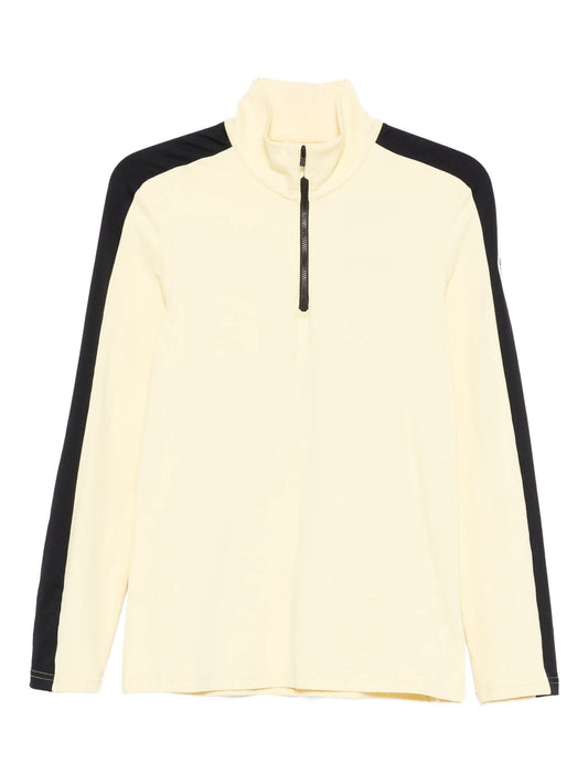 half-zip panelled top