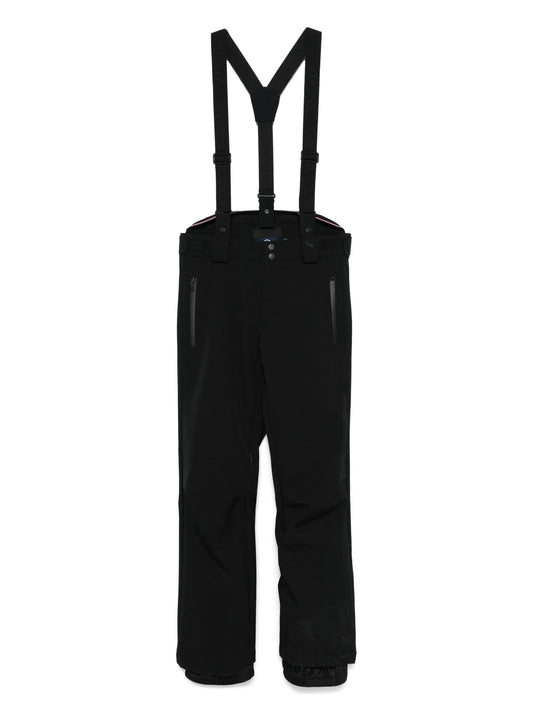suspender zip-detail trousers