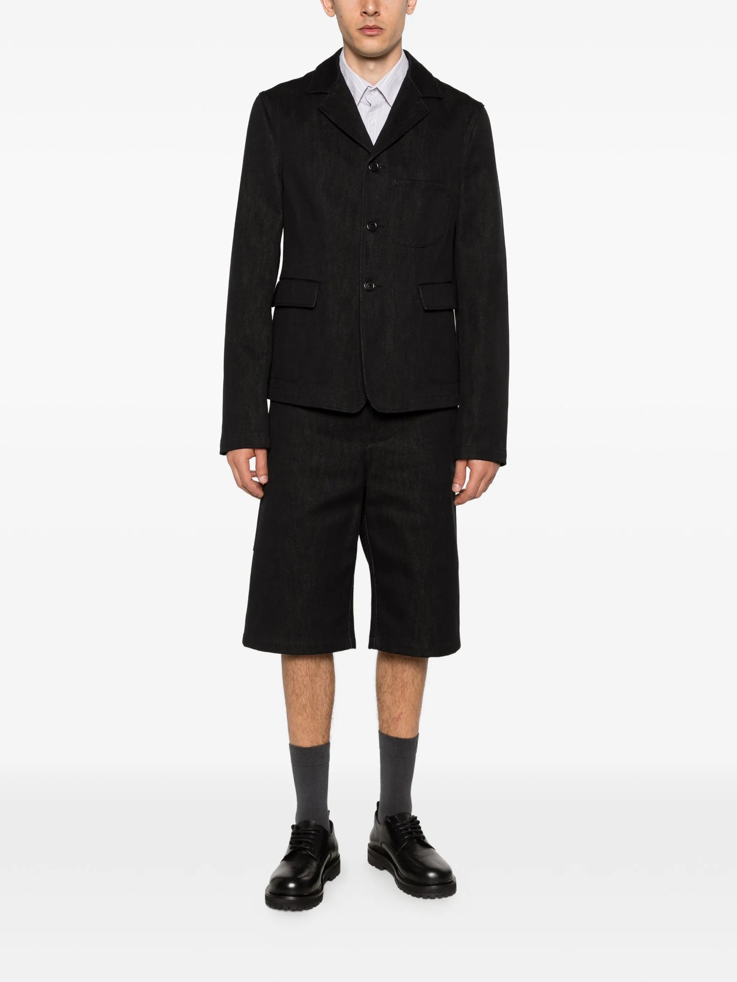 Utility gabardine shorts