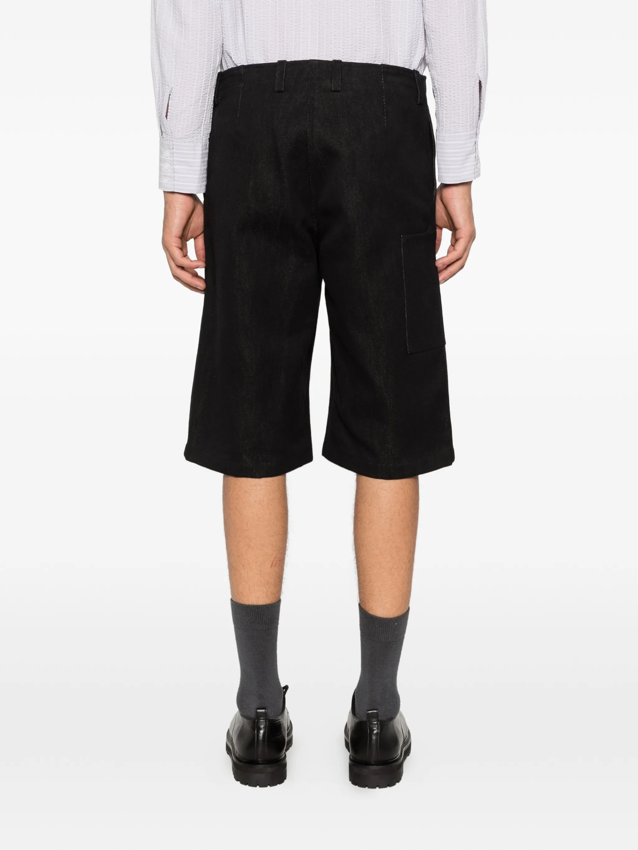 Utility gabardine shorts
