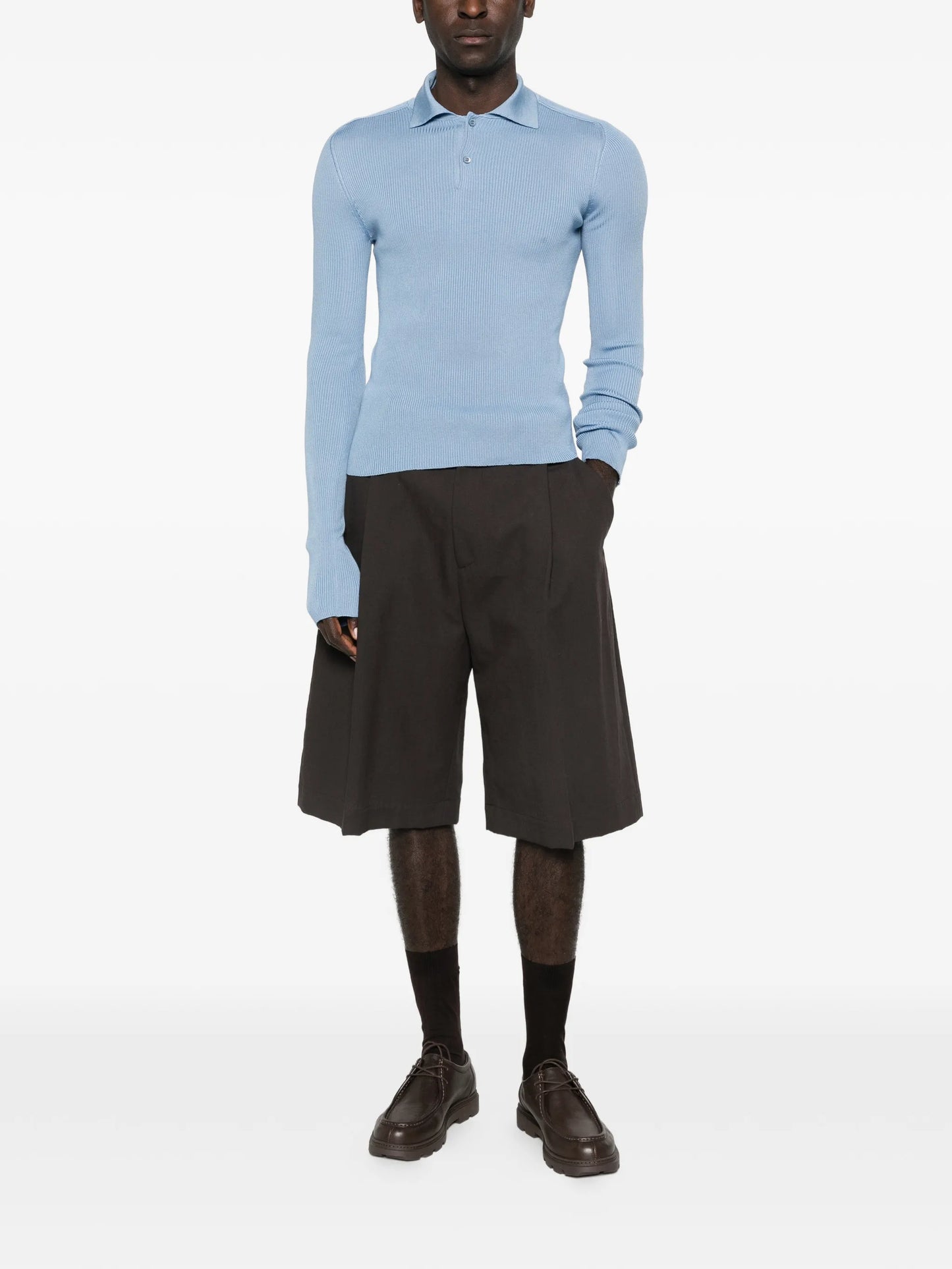 long-sleeve polo shirt