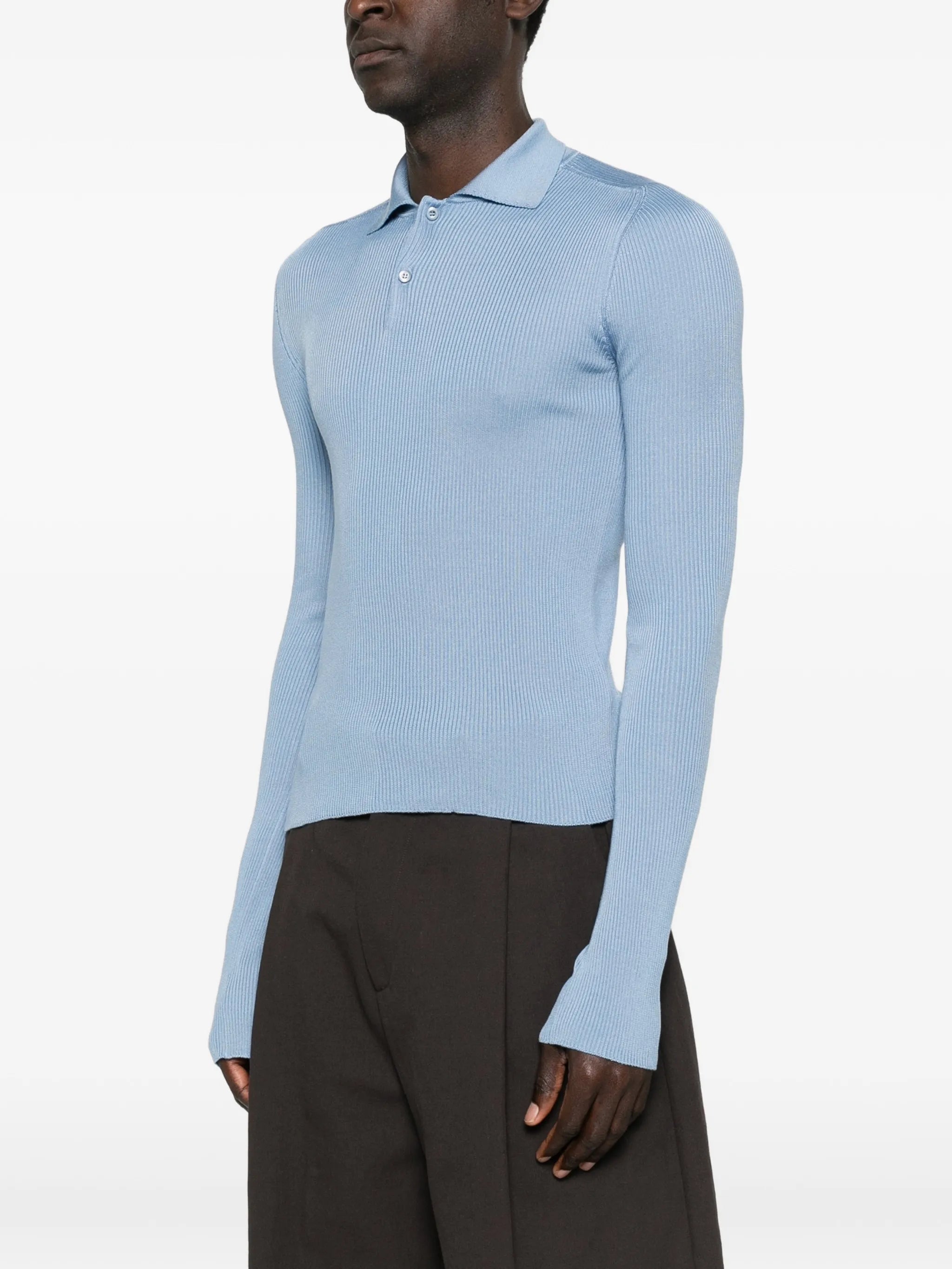 long-sleeve polo shirt