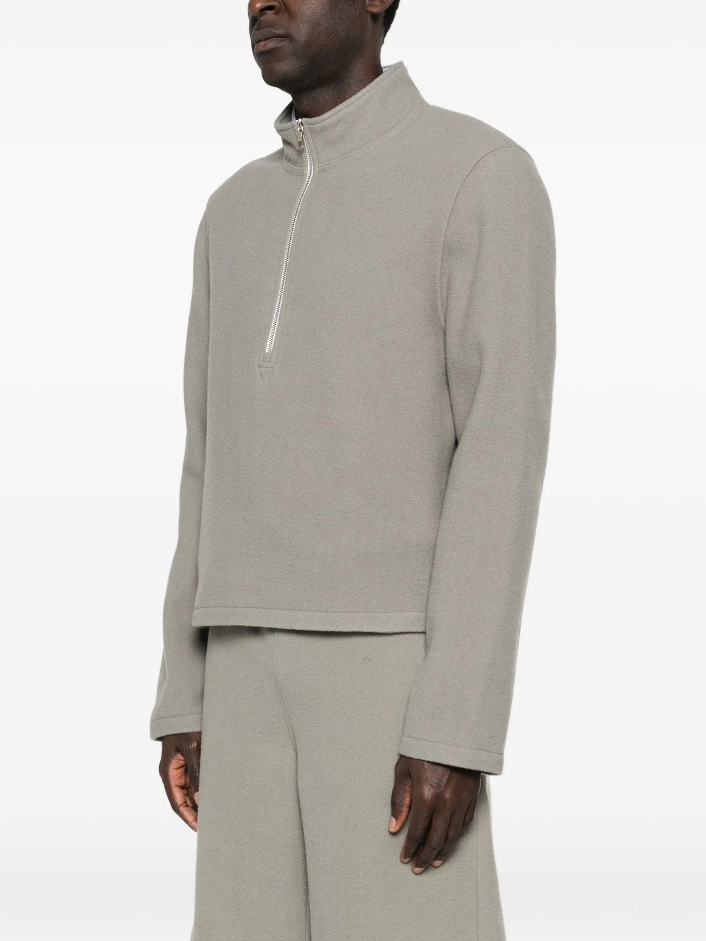 zip-fastening sweatshirt