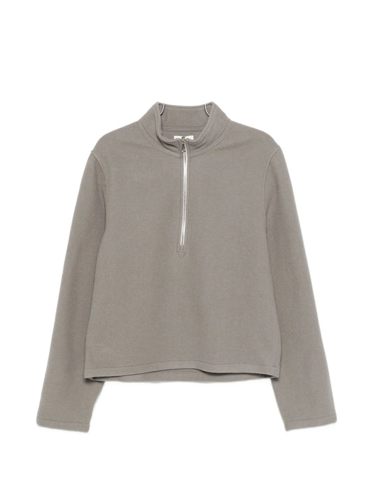 zip-fastening sweatshirt