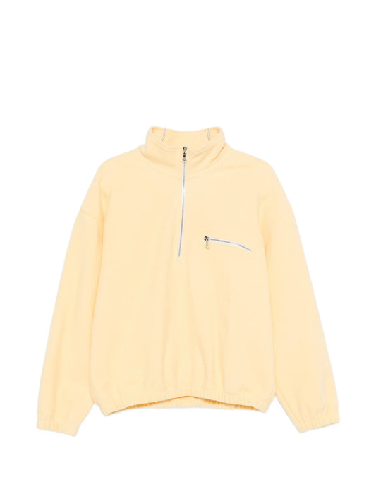 zip-fastening pocket sweatshirt