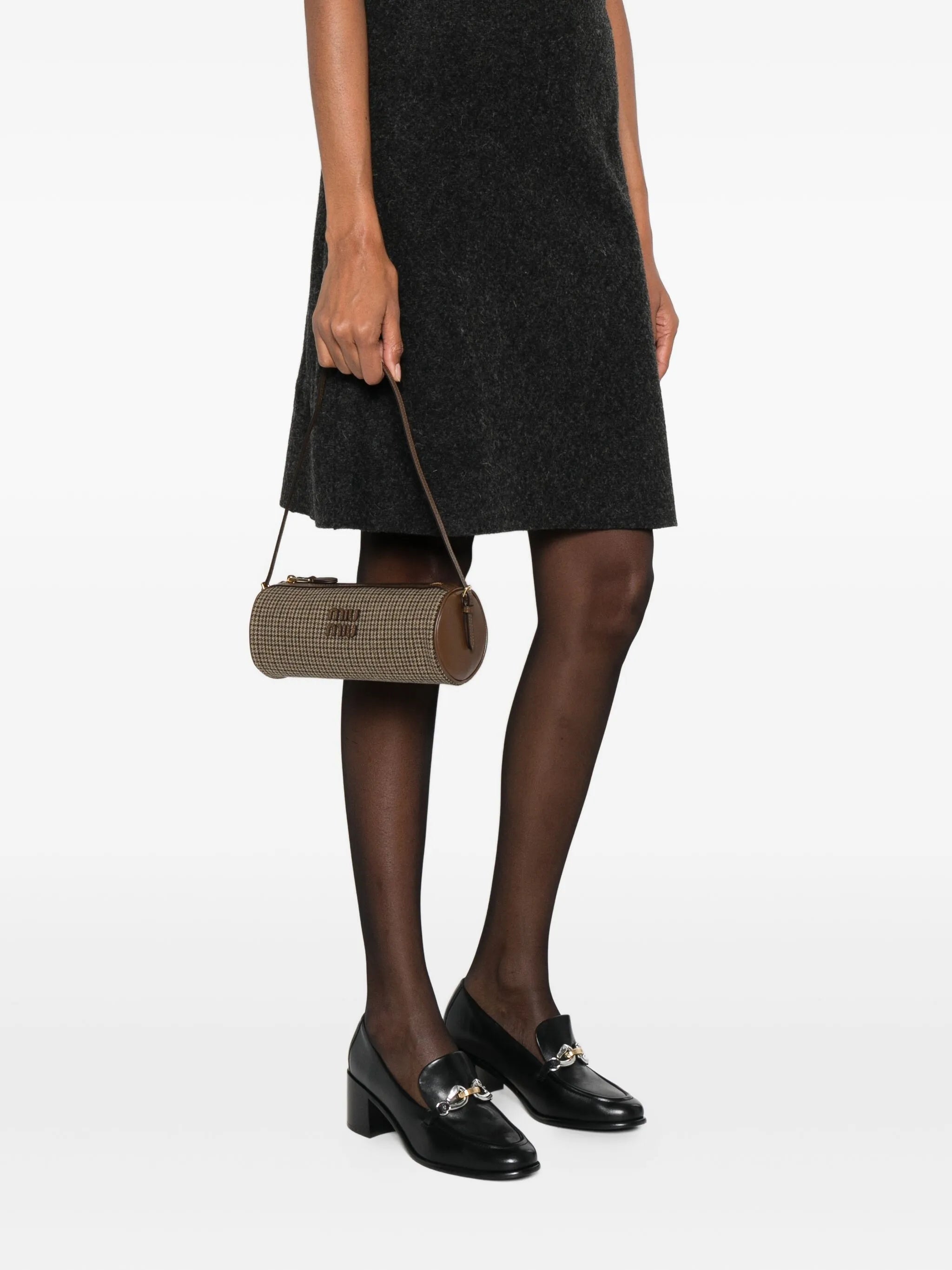 houndstooth shoulder bag