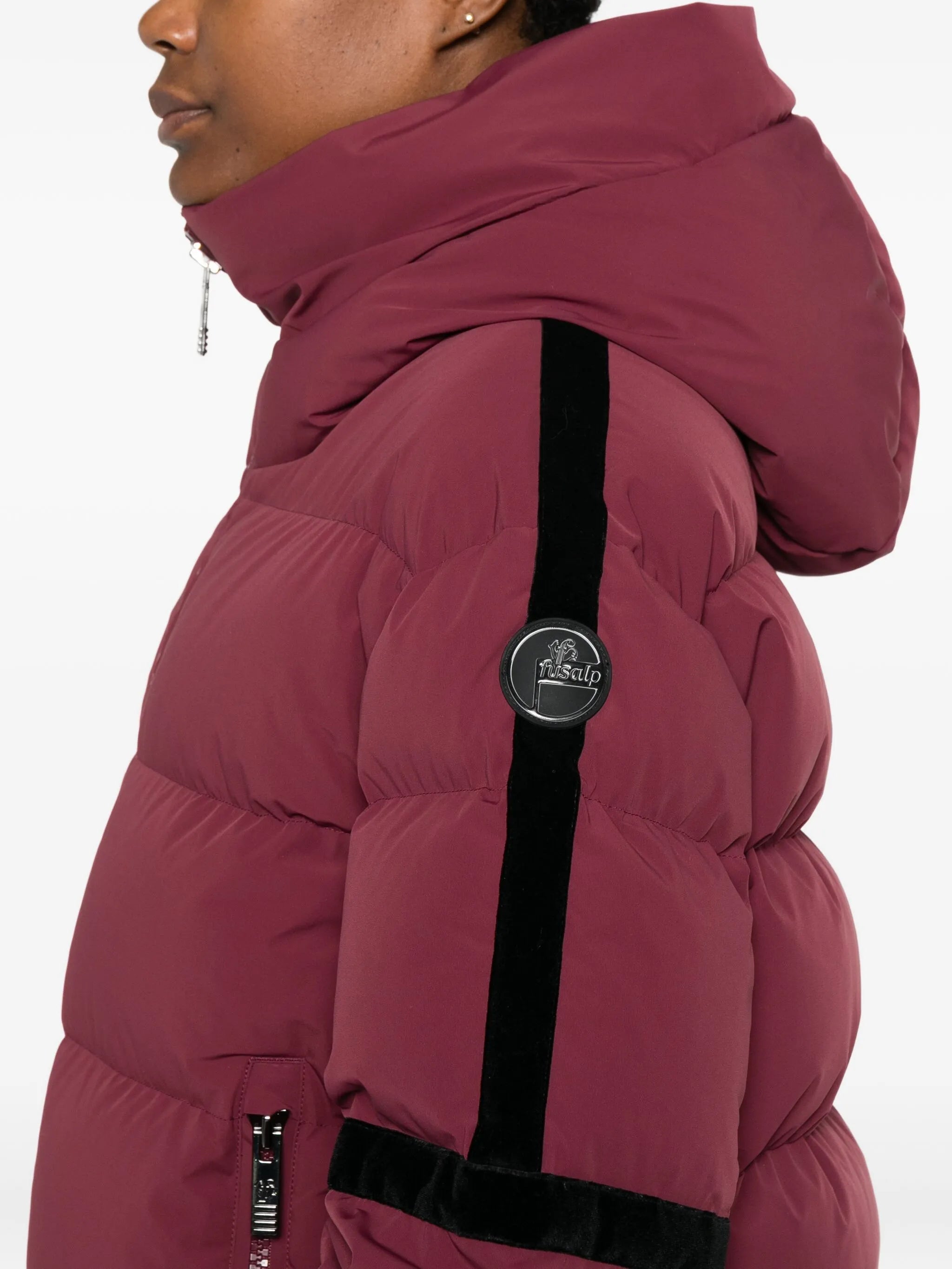Barsy II quilted velvet-paneled ski jacket