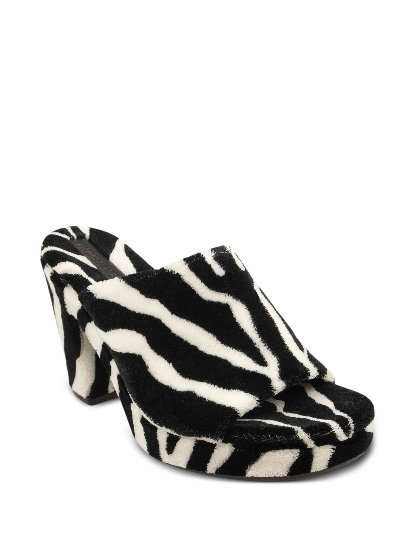 zebra-print platform sandals