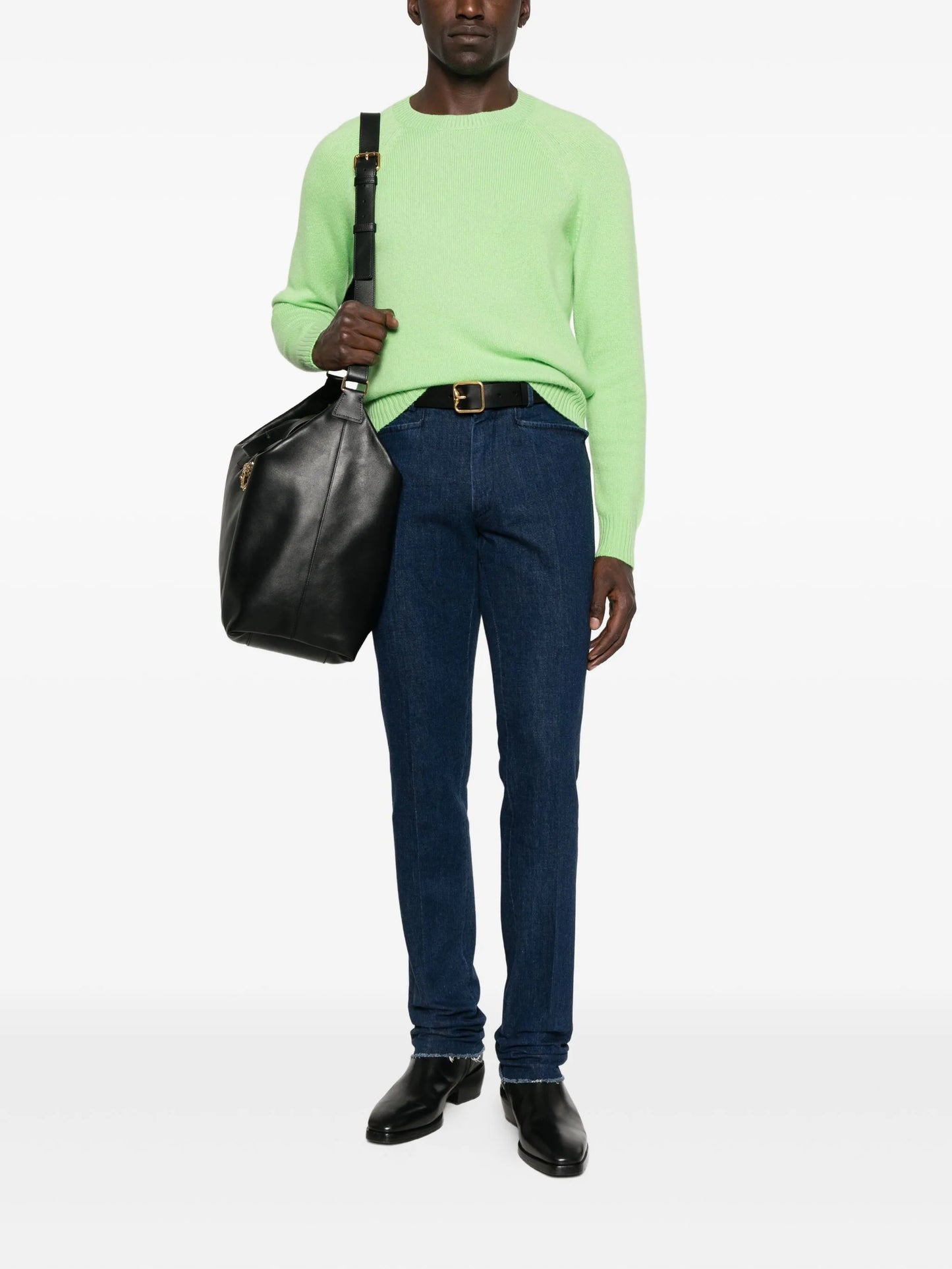 raglan-sleeve crew-neck sweater