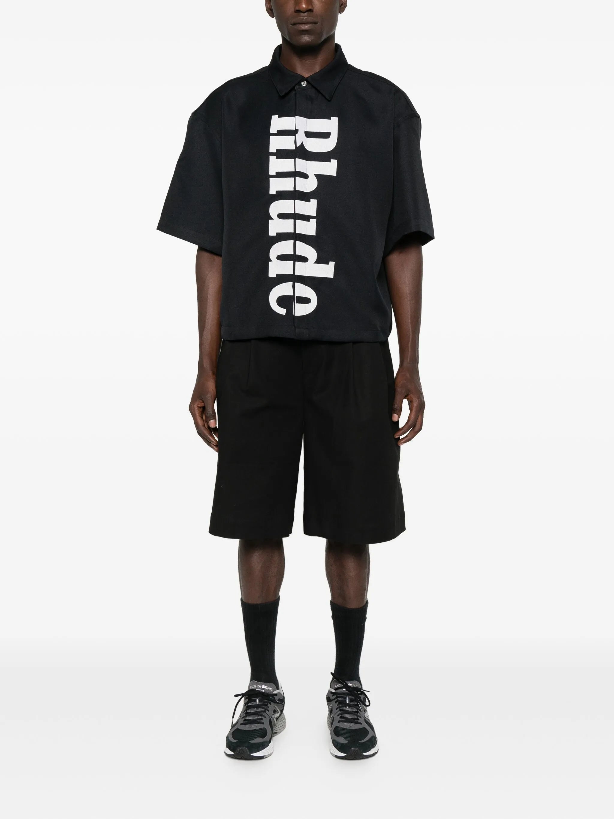 logo-print shirt
