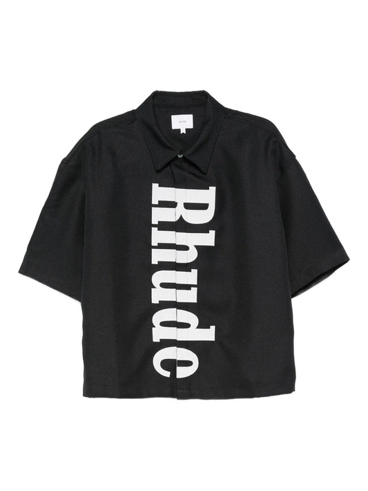 logo-print shirt