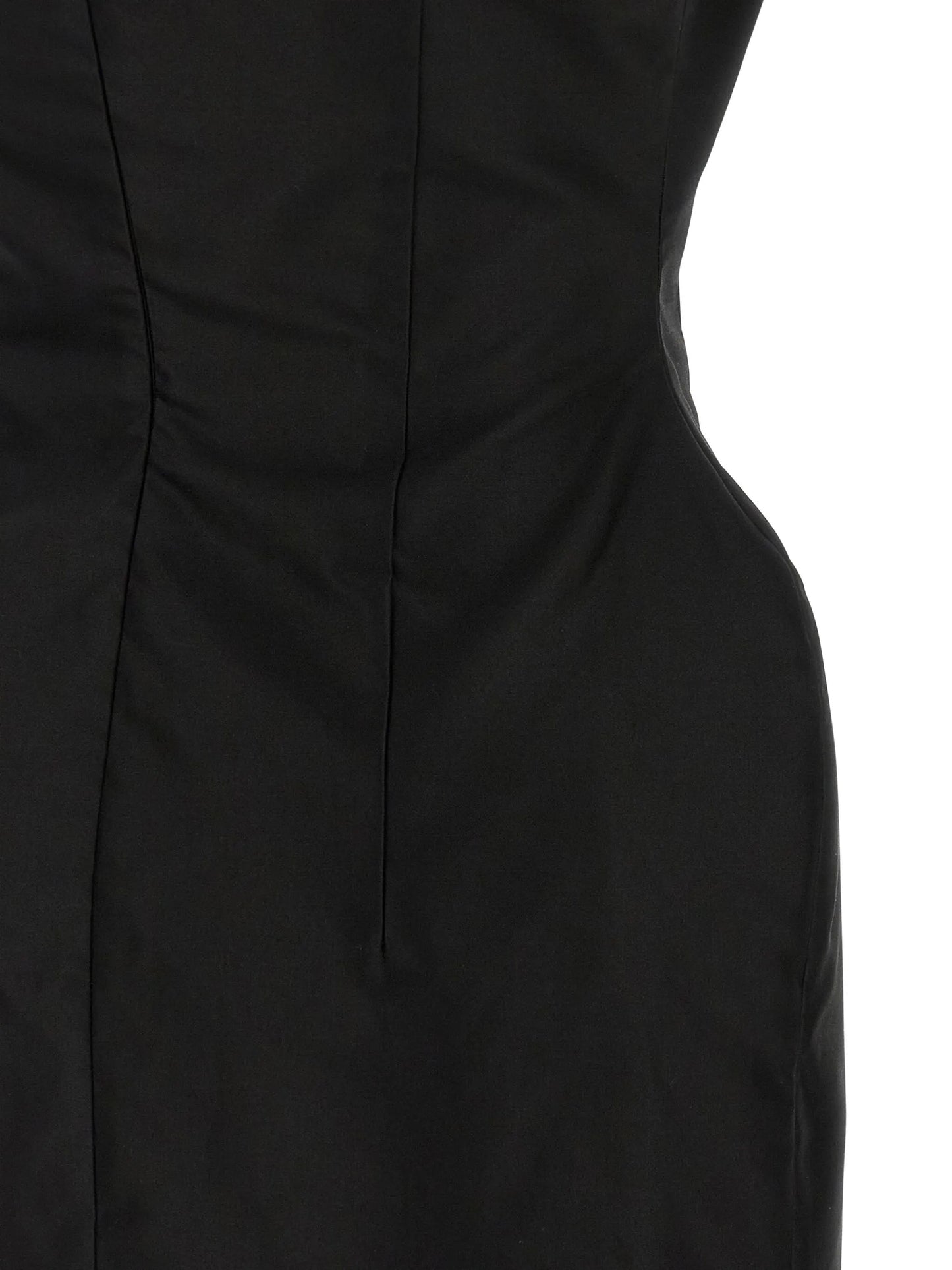 asymmetrical sculpted cotton mini dress