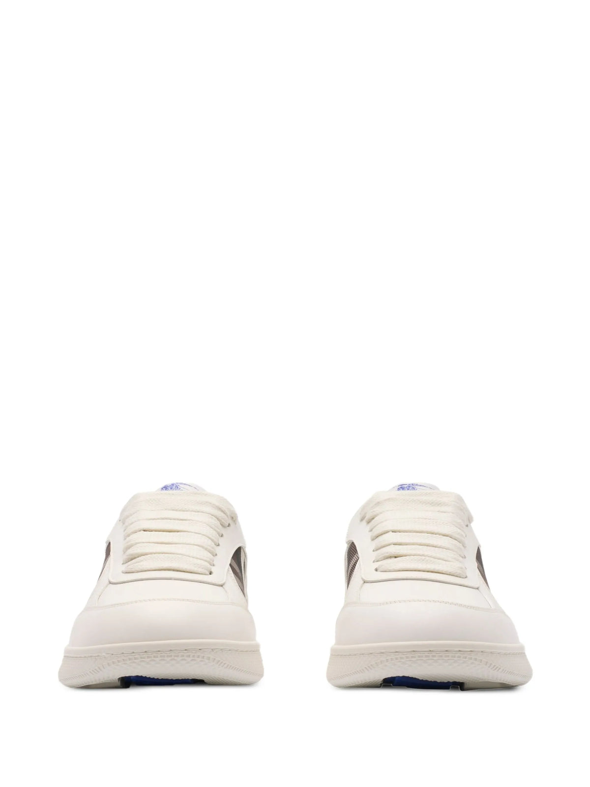 Terrace check-panel leather sneakers