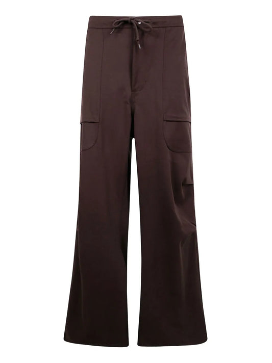 flap-pocket wool trousers