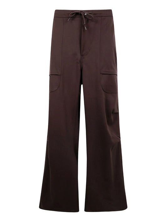 flap-pocket wool trousers