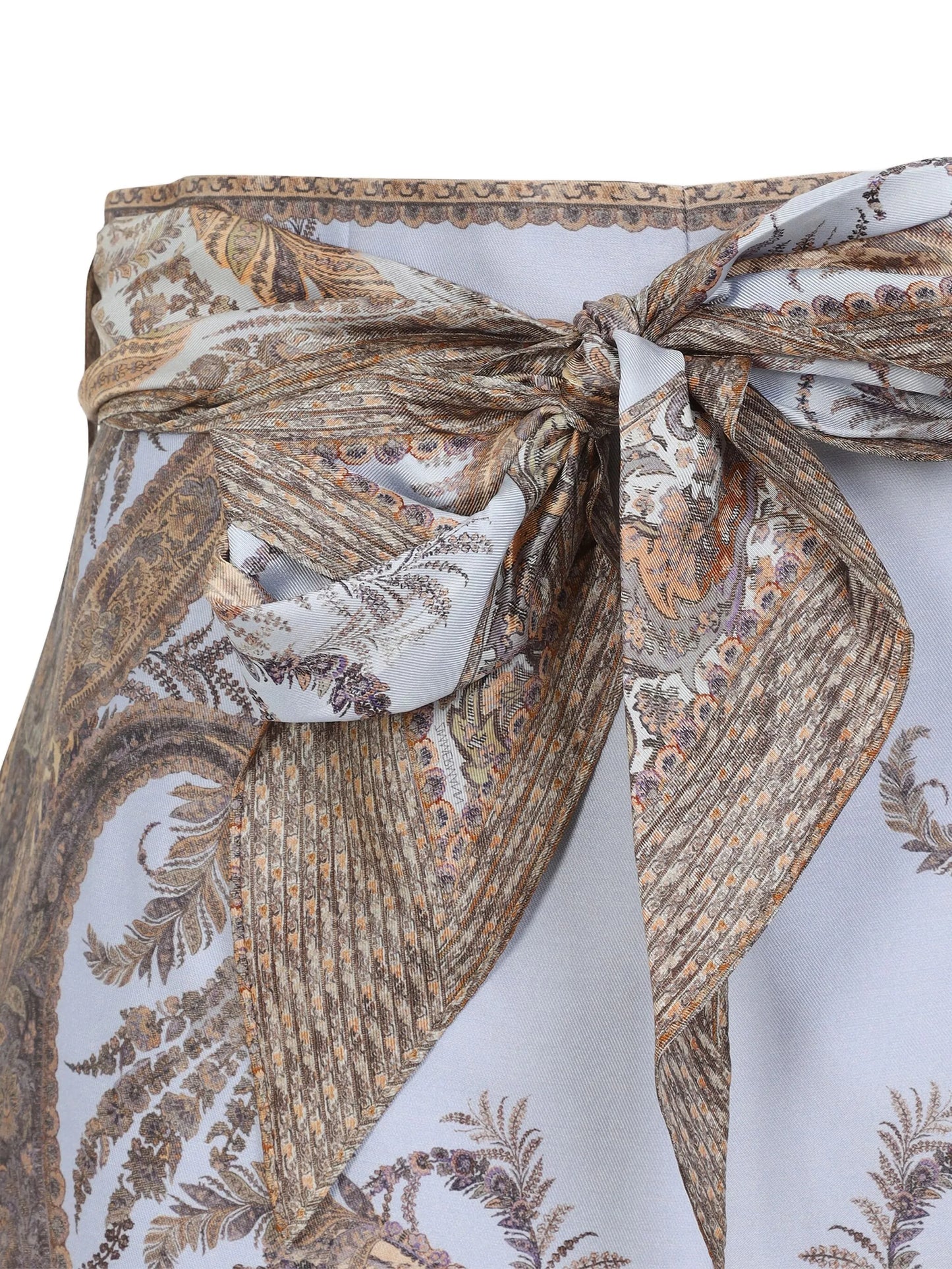 paisley-print belted shorts