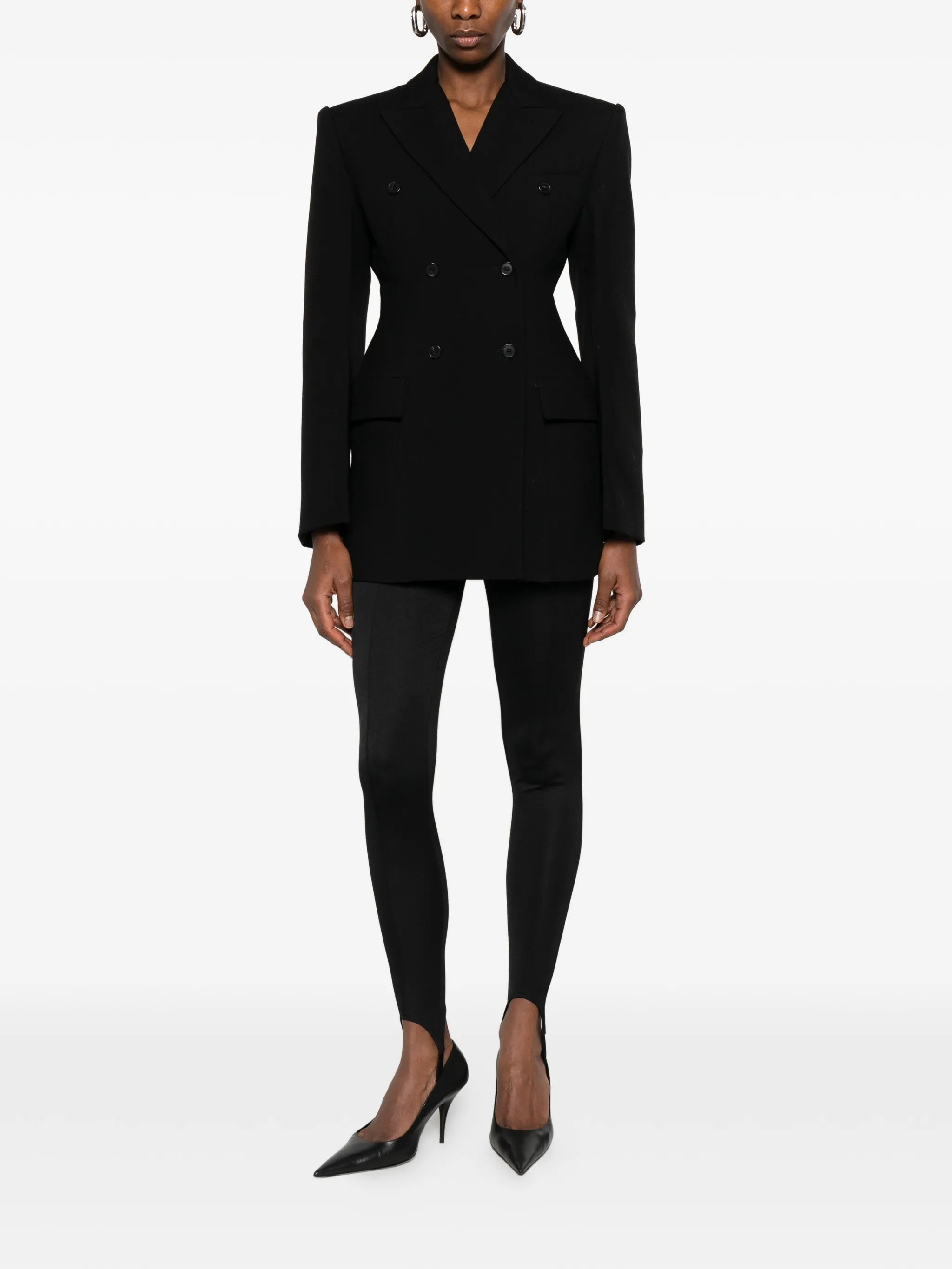 Contour double-breasted blazer