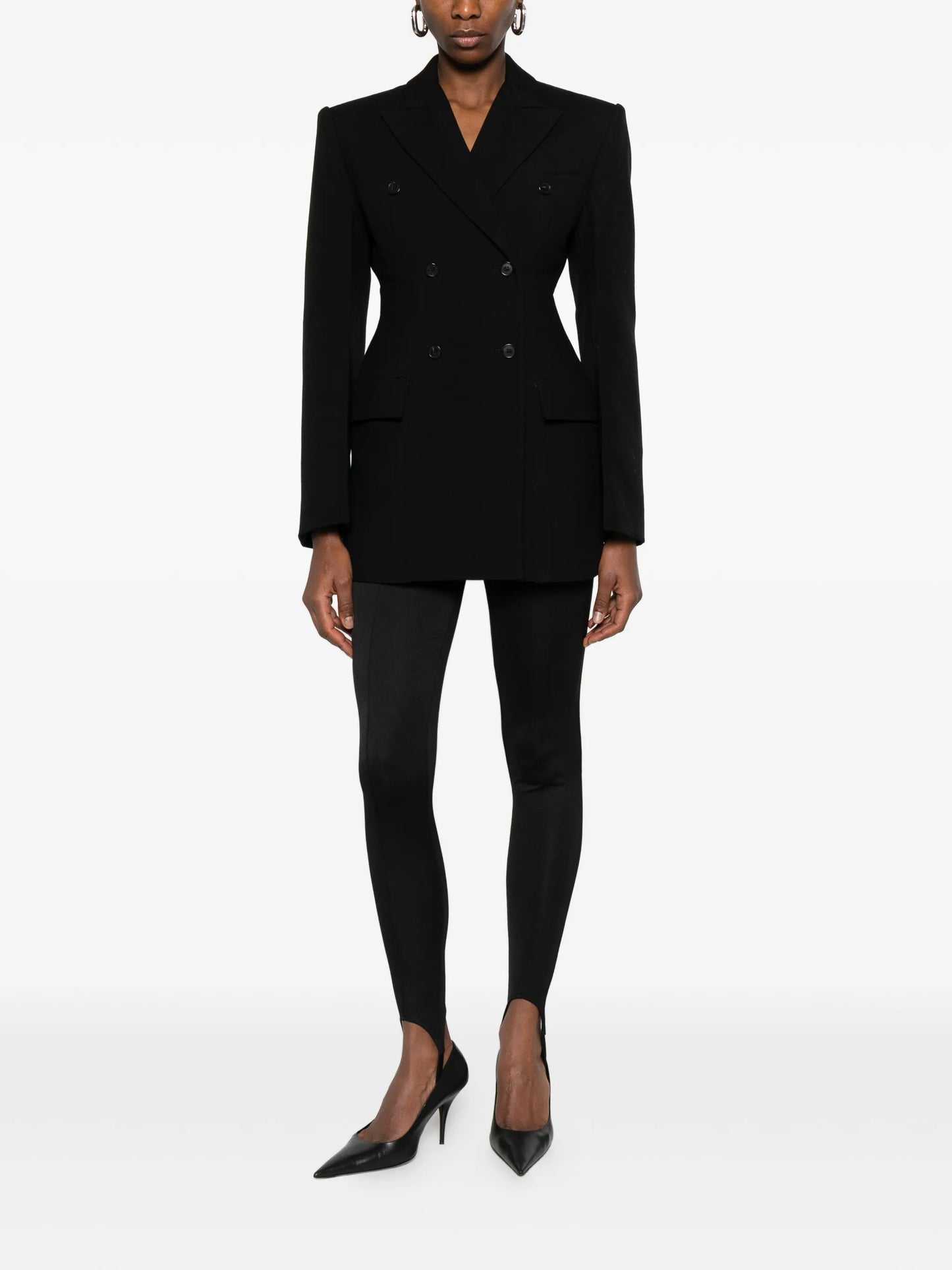 Contour double-breasted blazer