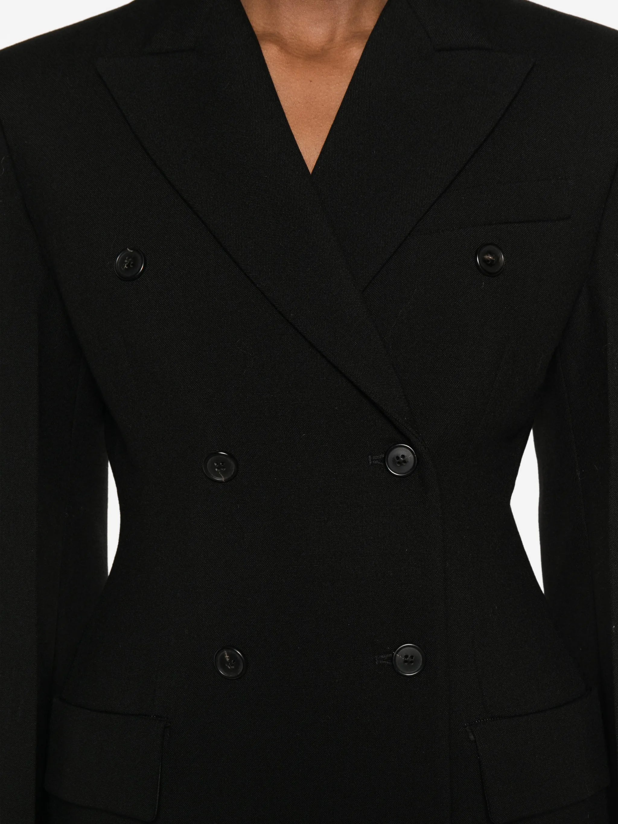 Contour double-breasted blazer