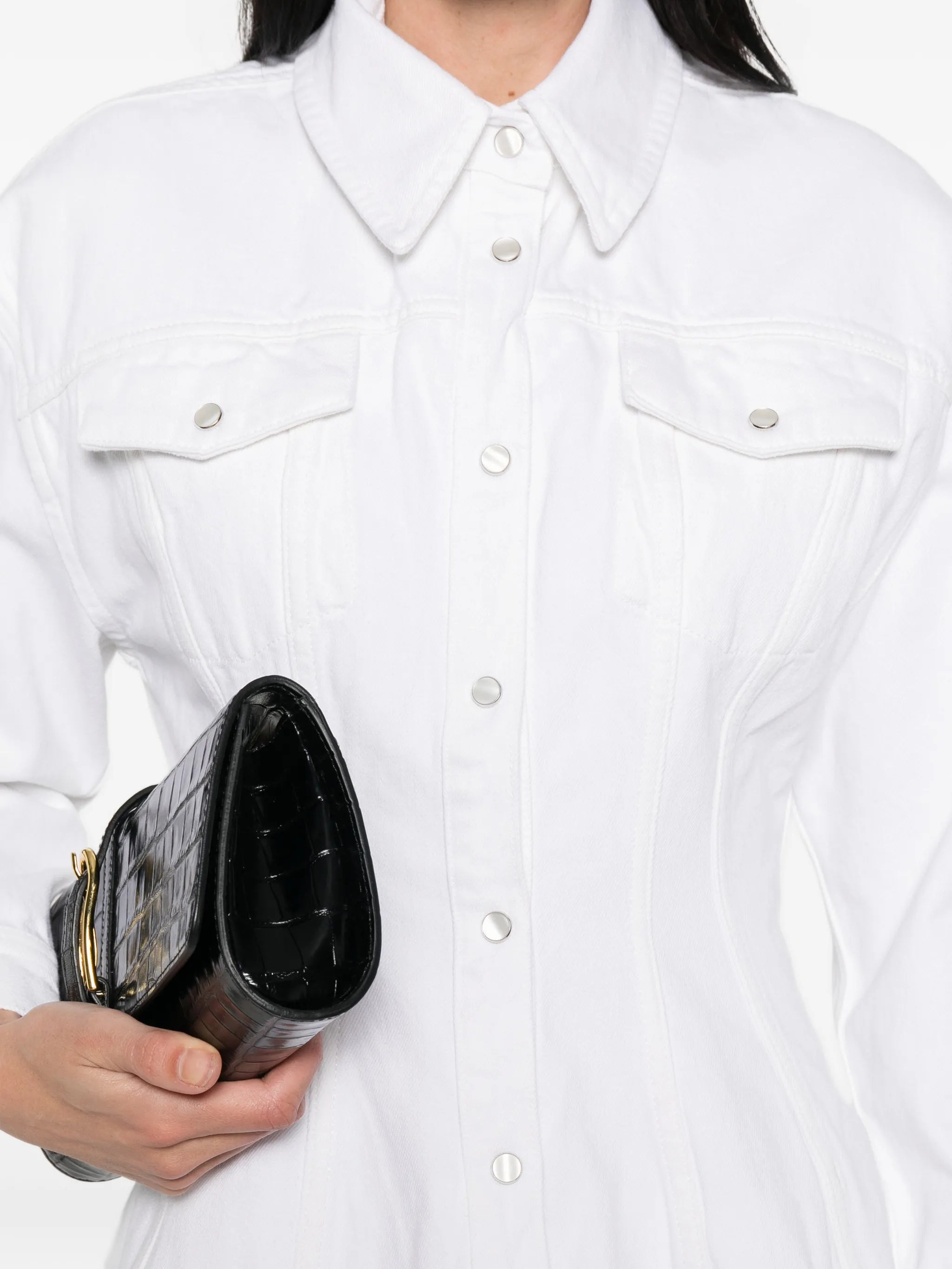 buttoned denim jacket