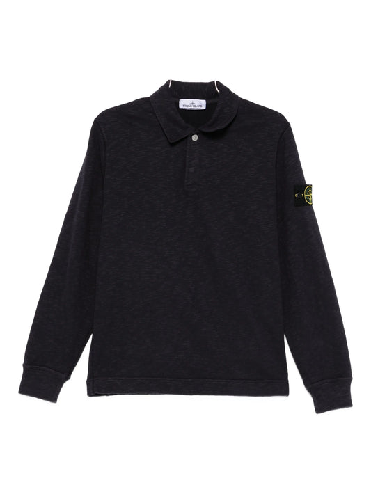 badge-detail polo shirt