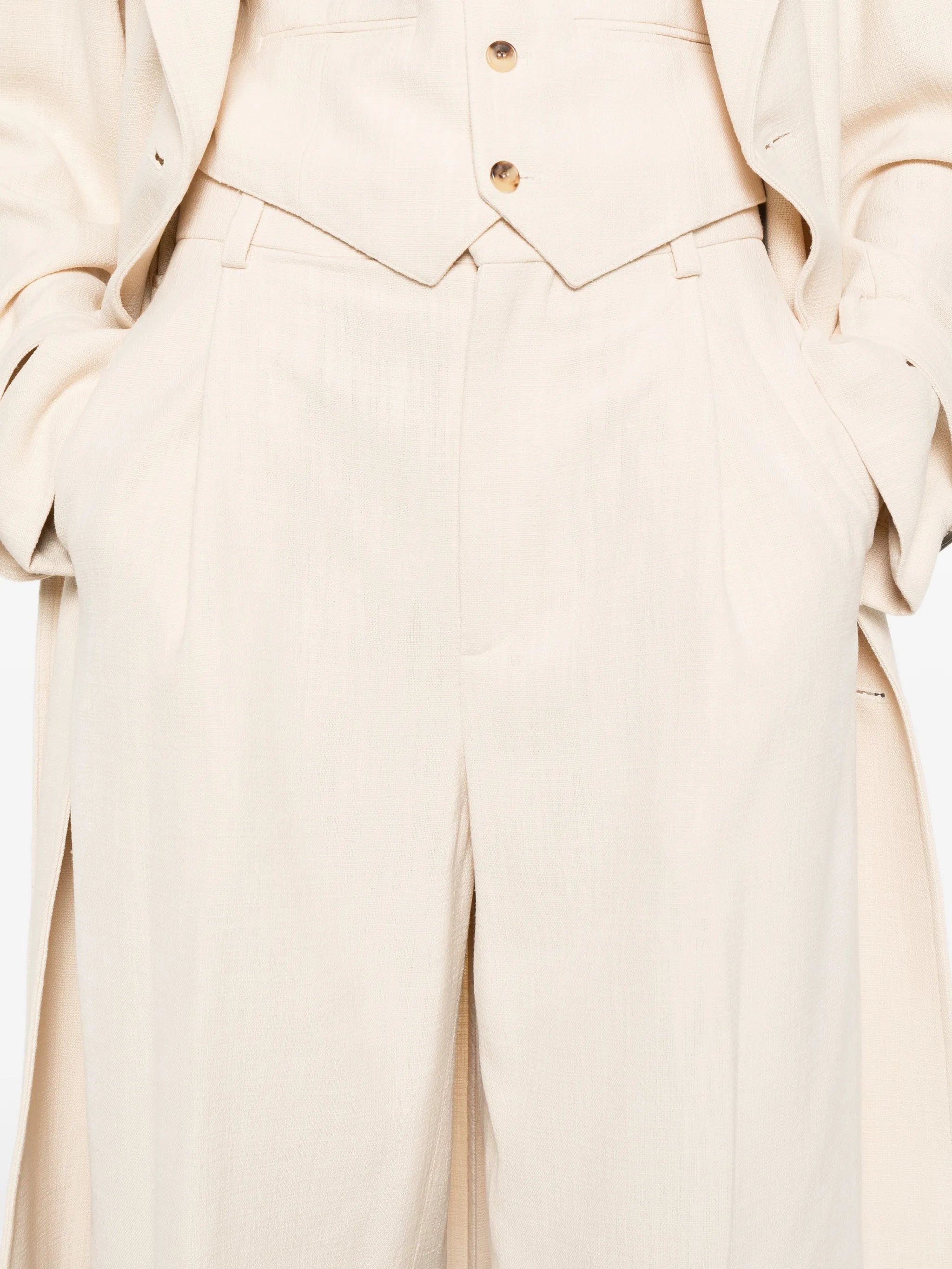 pleated tailored shorts